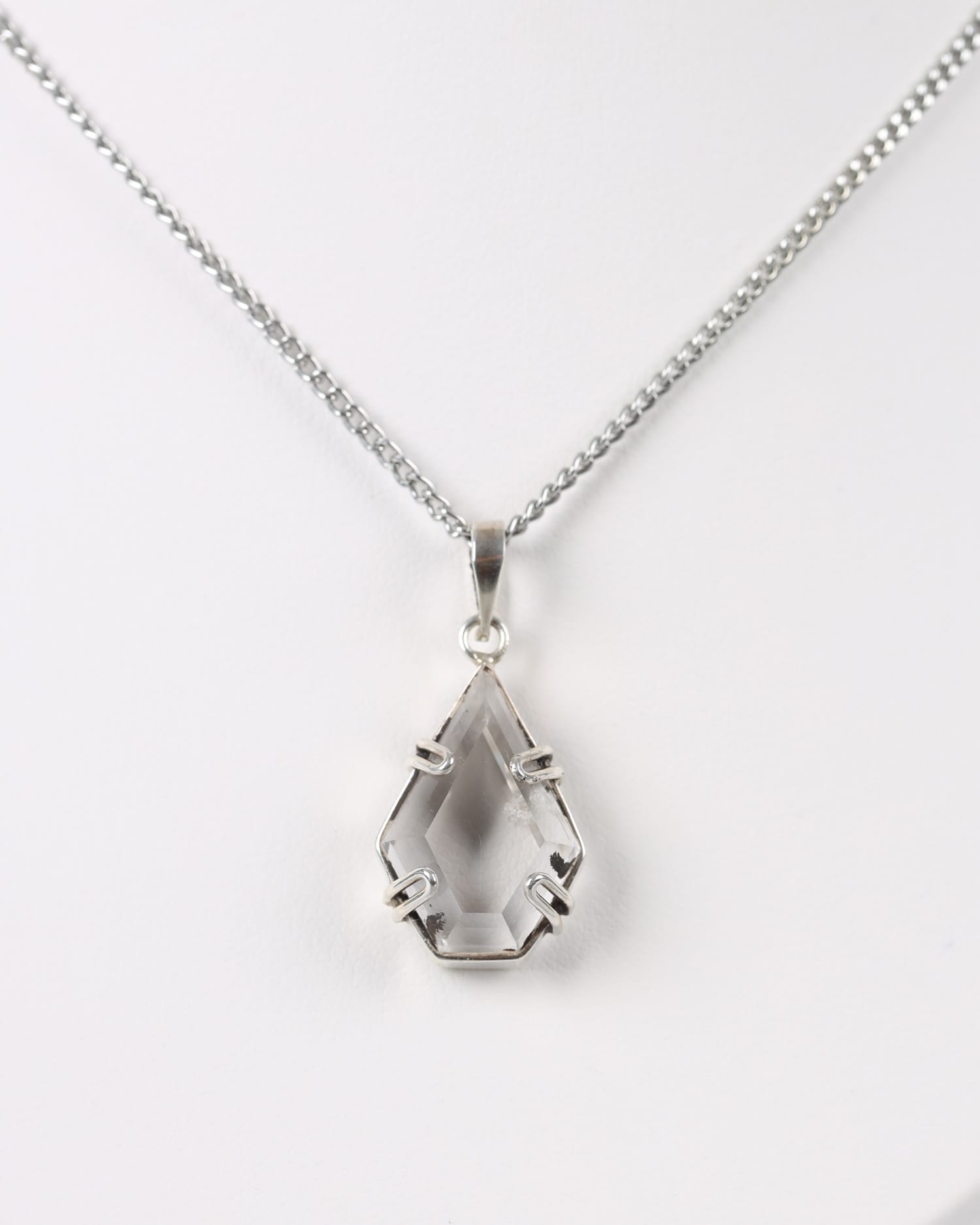 Crystal Pendant Necklace, Elegant Teardrop Design