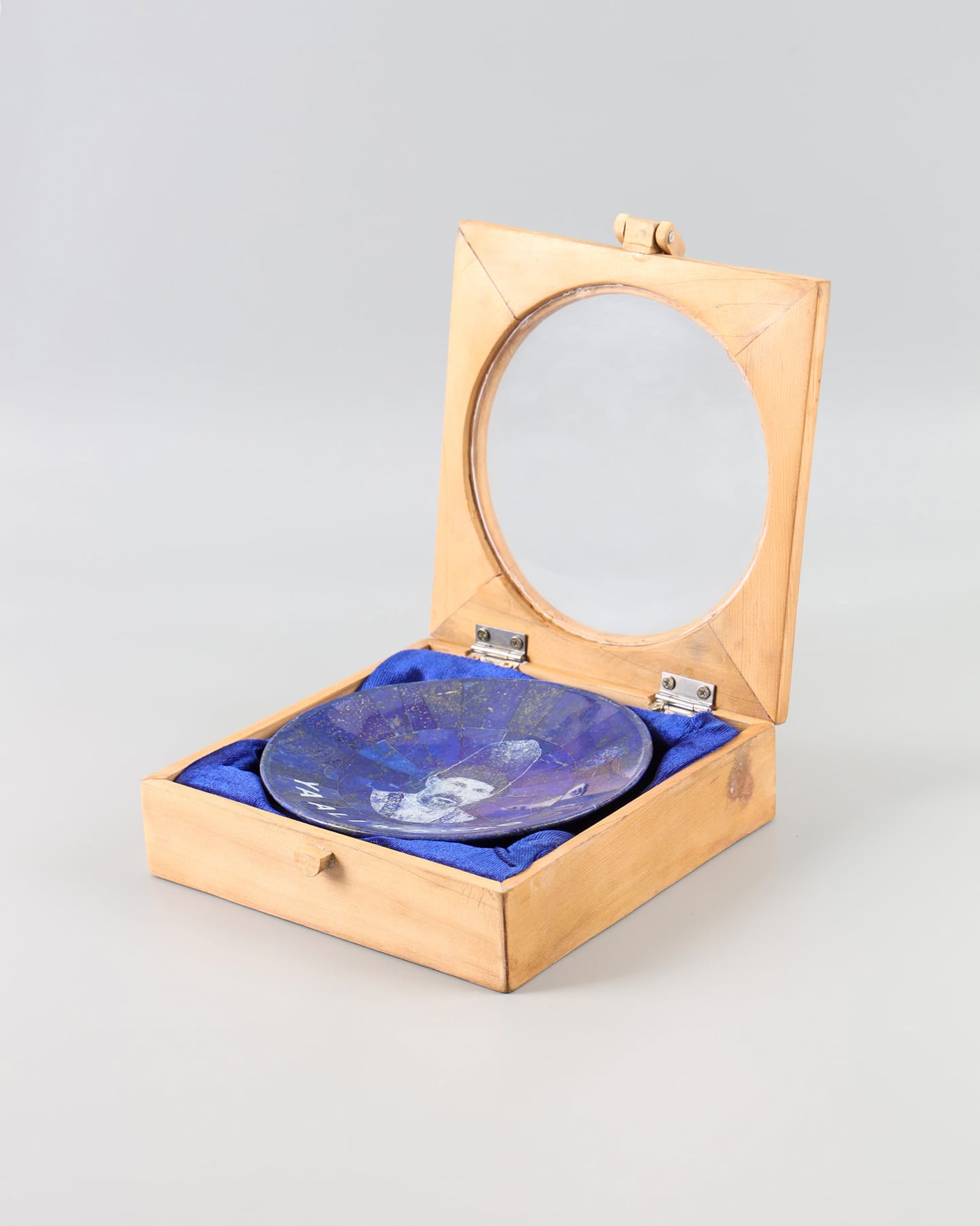 Lapis Lazuli Decorative Plate with Custom Photo or Name Engraving (with Gift Box)