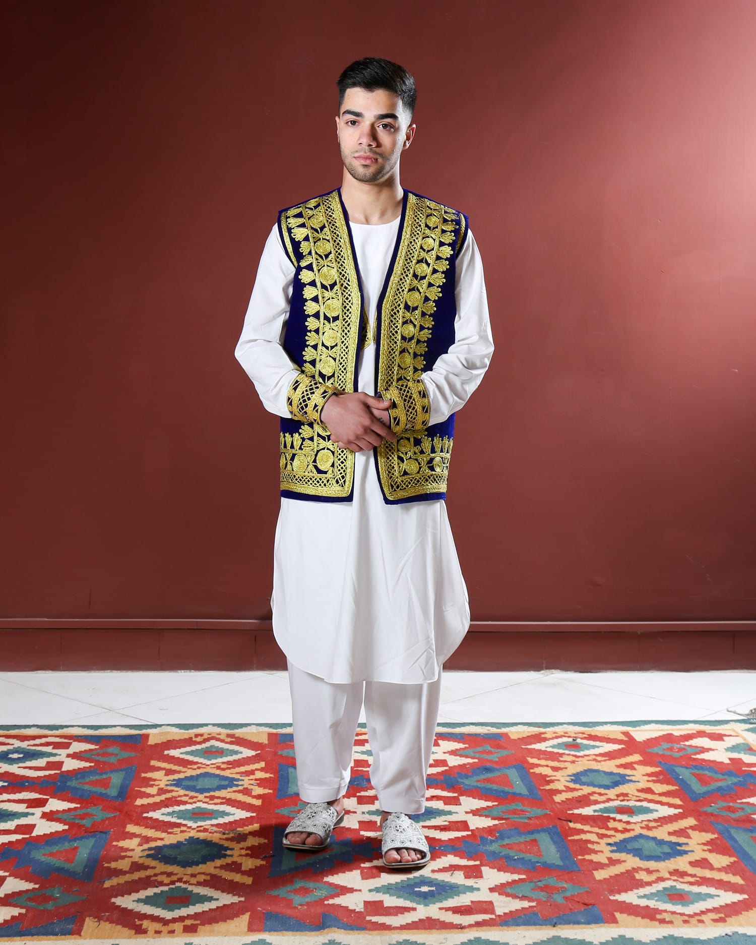 Waistcoat Handcrafted Men’s Velvet Vest Embroidery