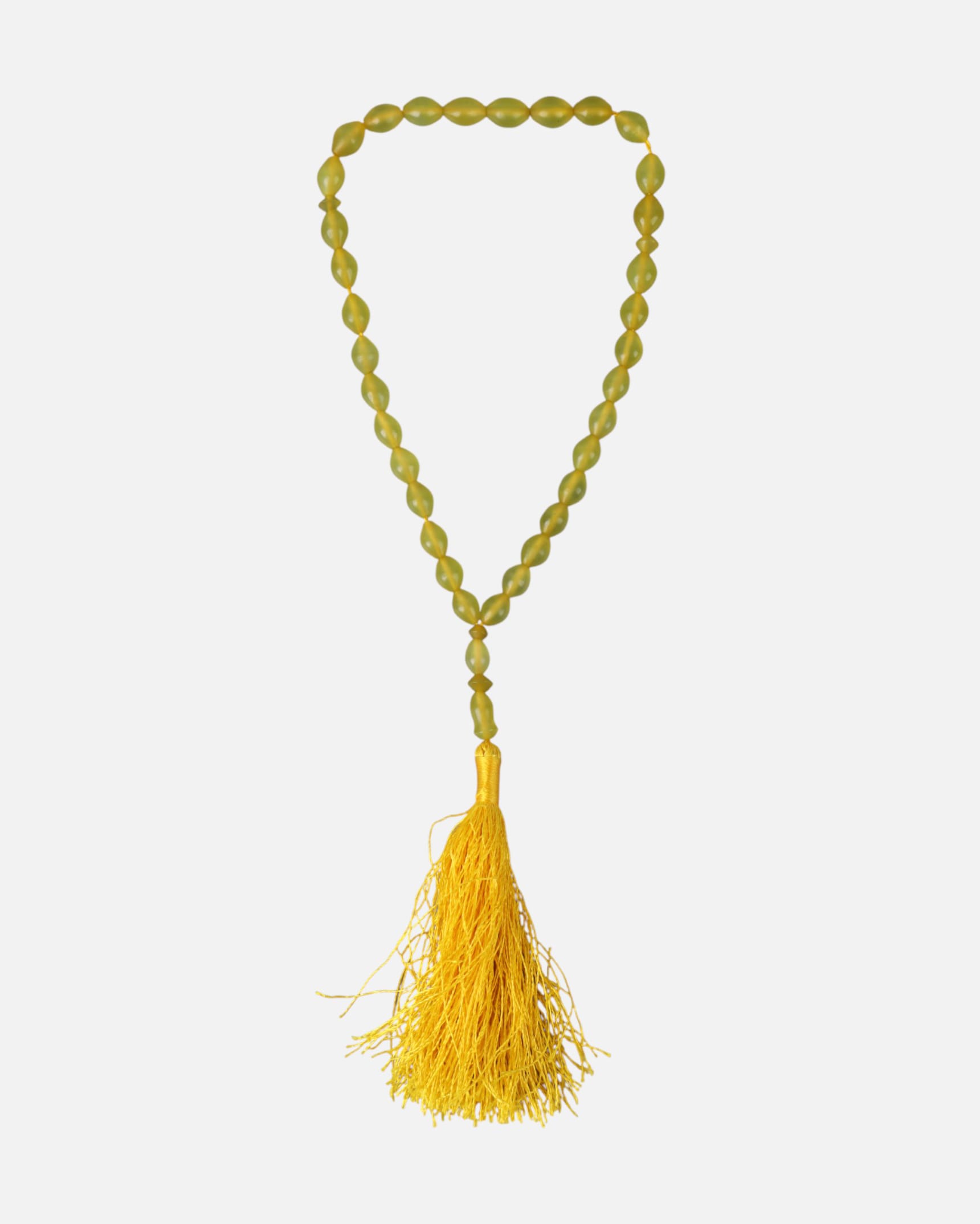 Shamquds Prayer Beads (Tasbih) | Handmade Beads with Yellow Tassel