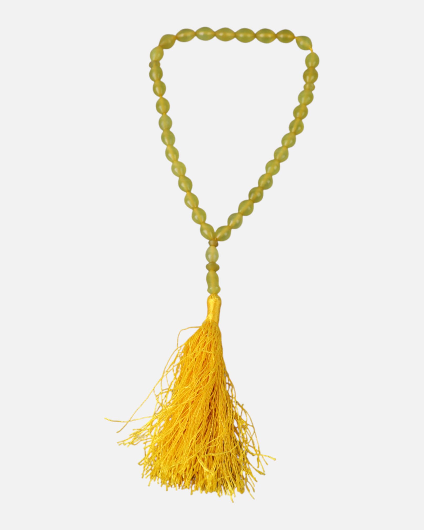 Shamquds Prayer Beads (Tasbih) | Handmade Beads with Yellow Tassel