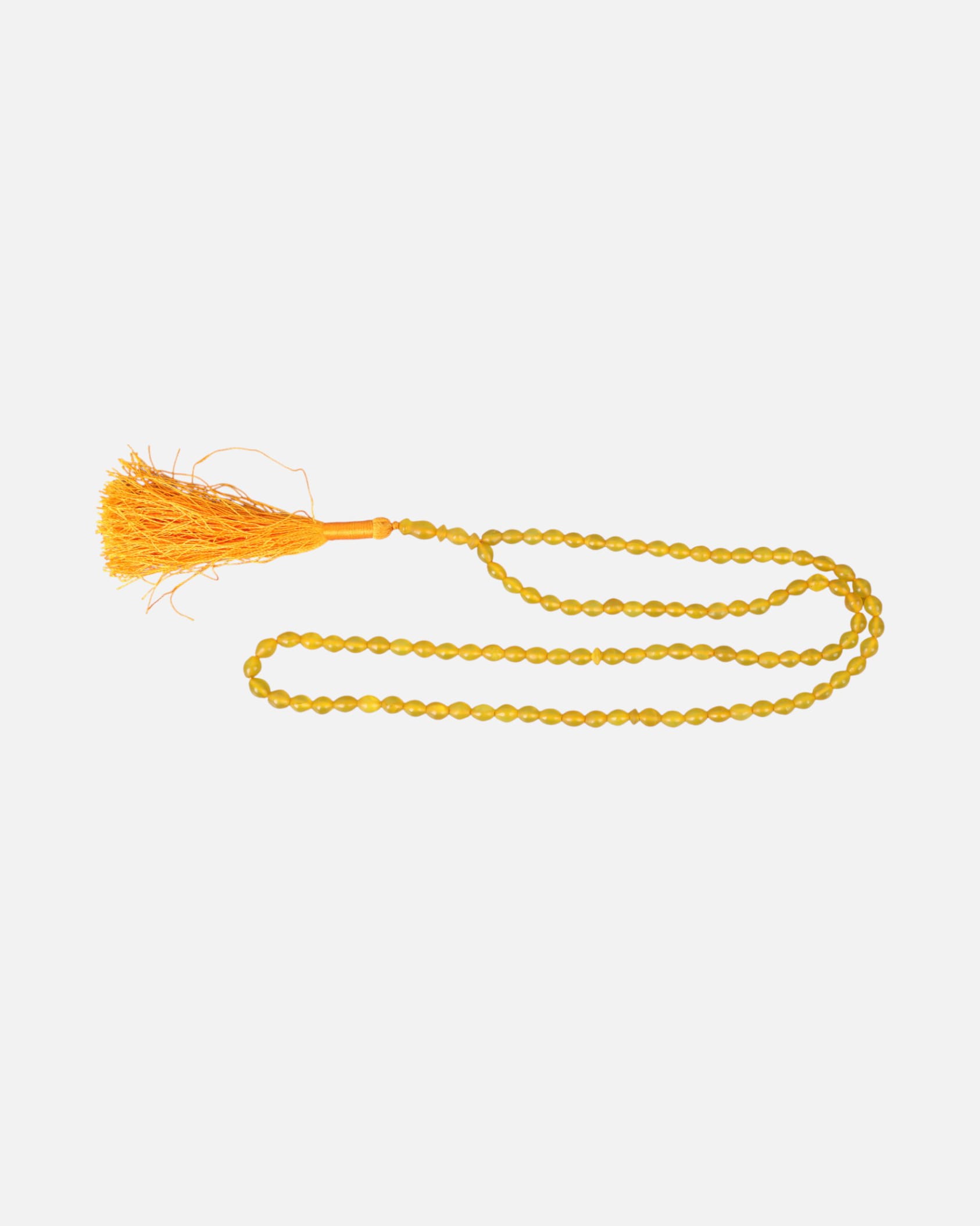 Shamquds Prayer Beads (Tasbih) | Handmade Yellow Beads with Tassel