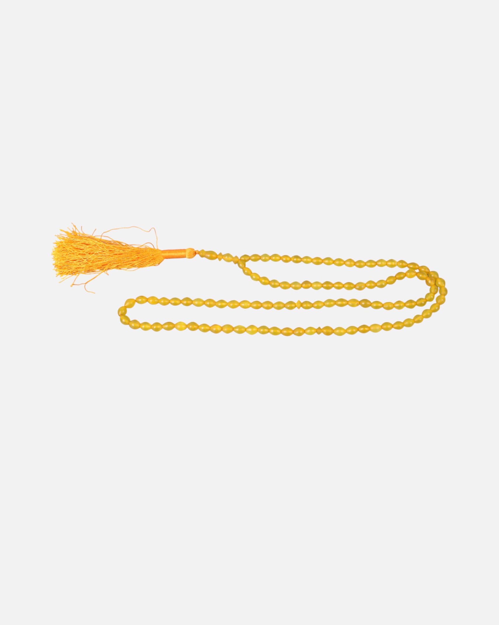 Shamquds Prayer Beads (Tasbih) | Handmade Yellow Beads with Tassel