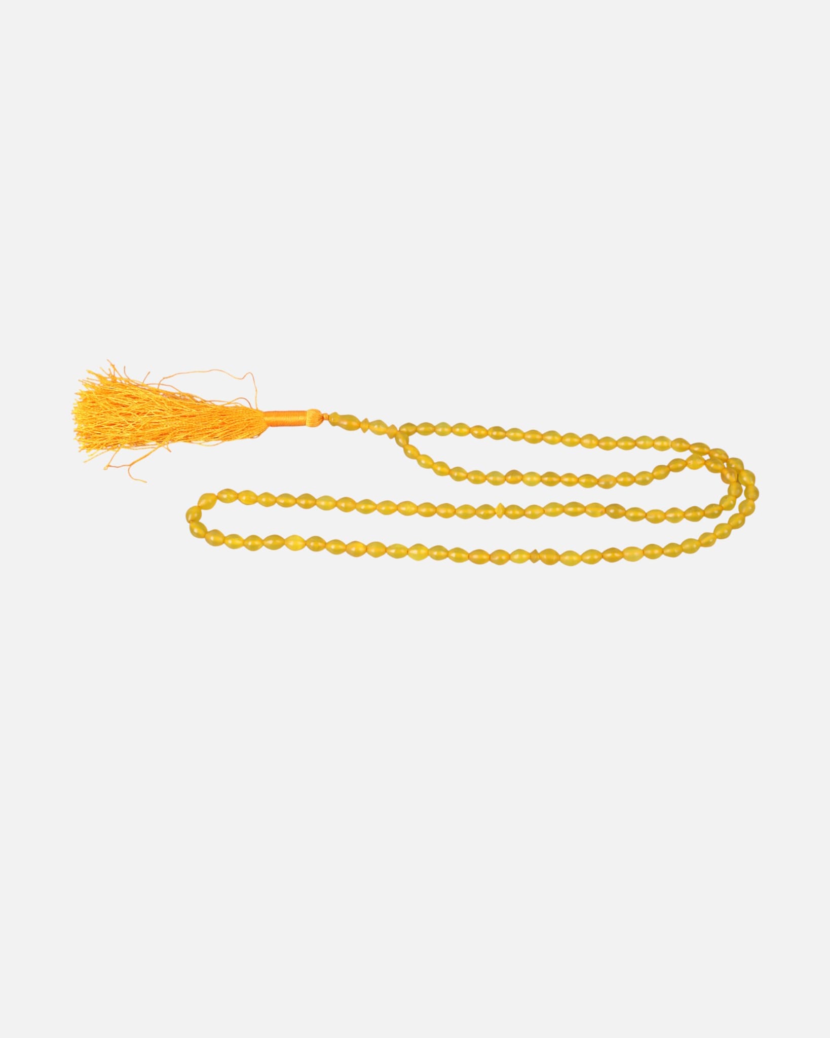 Shamquds Prayer Beads (Tasbih) | Handmade Yellow Beads with Tassel