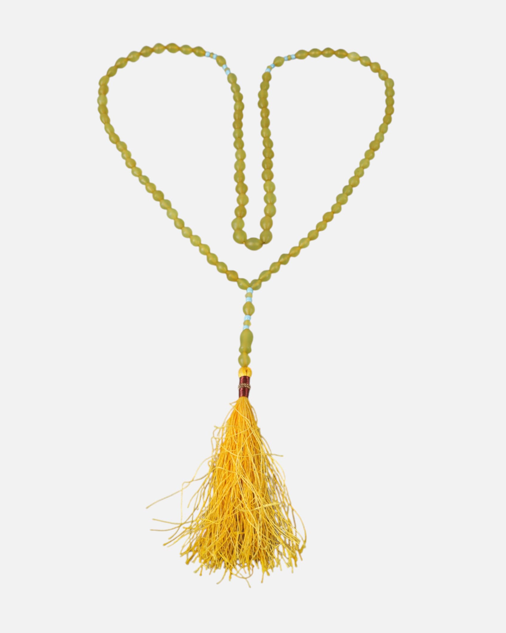 Shamquds Prayer Beads | Handmade Yellow Tassel