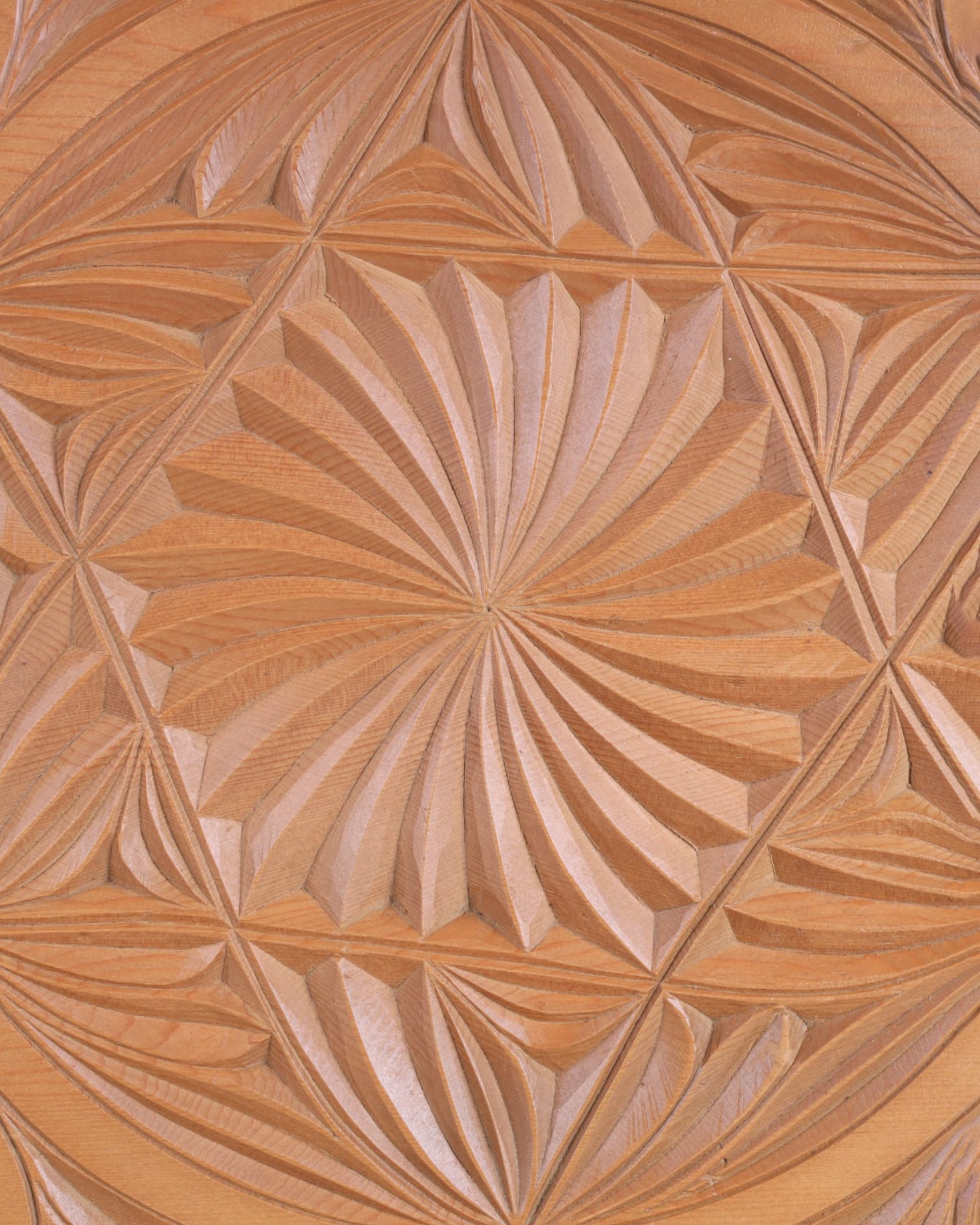 Nuristani Design Wooden Frame Artwork | Handcrafted Archa Wood Carving | 61x61 cm
