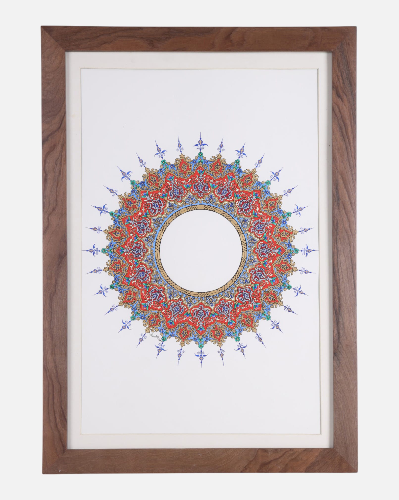 Minatori Design Wooden Frame Artwork Handcrafted Traditional Art | 40 x 56 cm