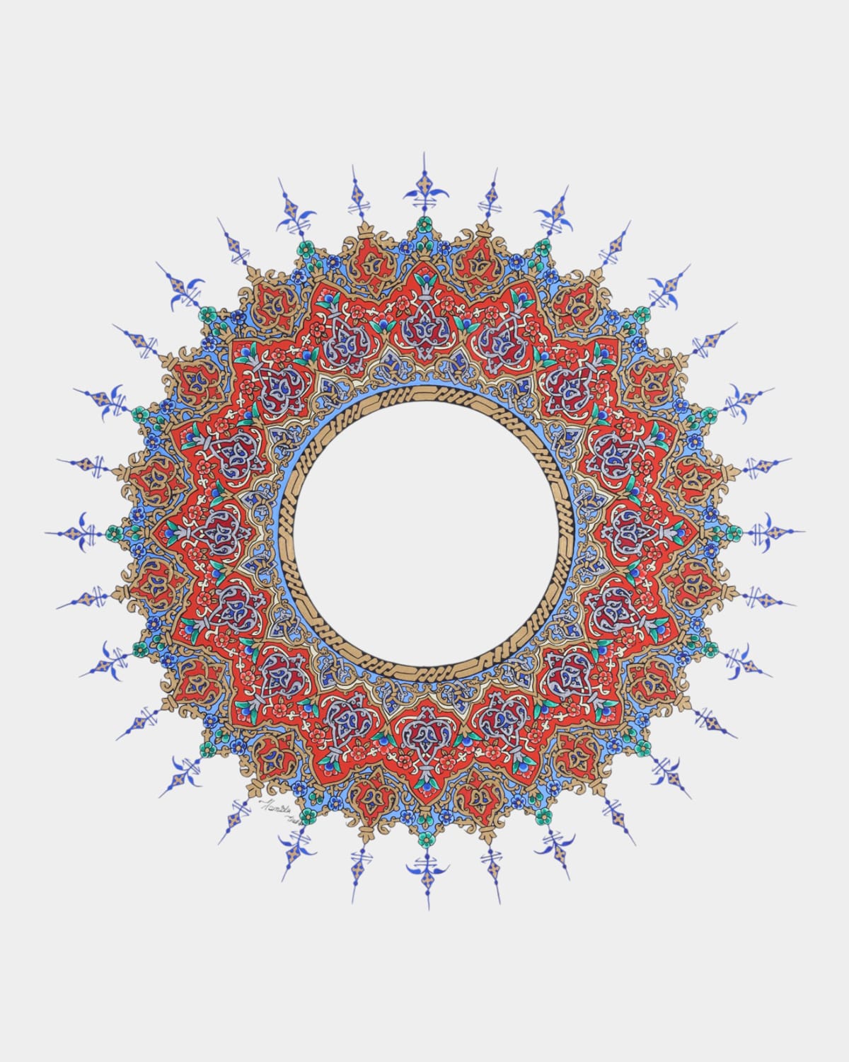 Minatori Design Wooden Frame Artwork Handcrafted Traditional Art | 40 x 56 cm