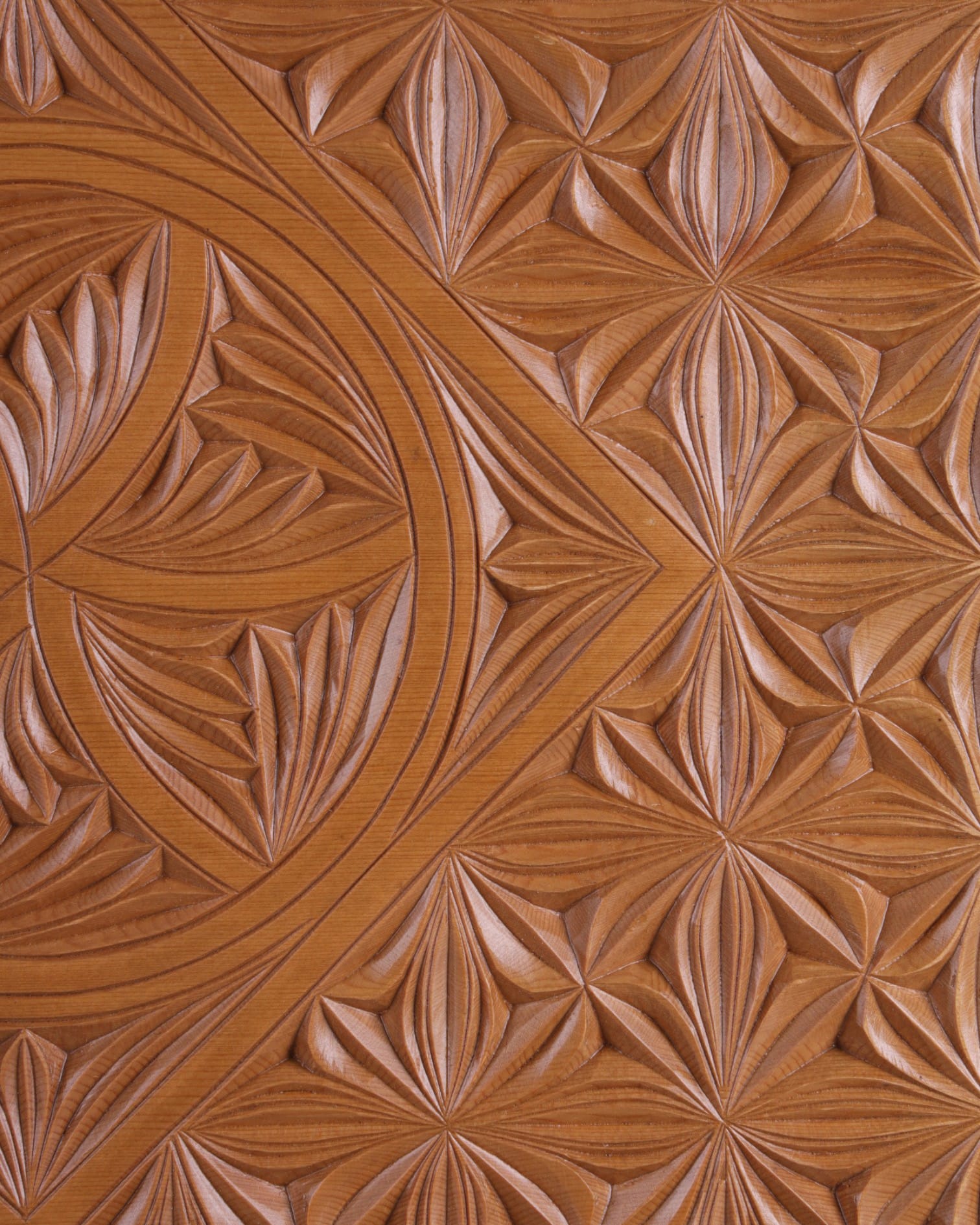 Nuristani Design Wooden Frame Artwork | Handcrafted Archa Wood Carving | 50 x 44.5 cm