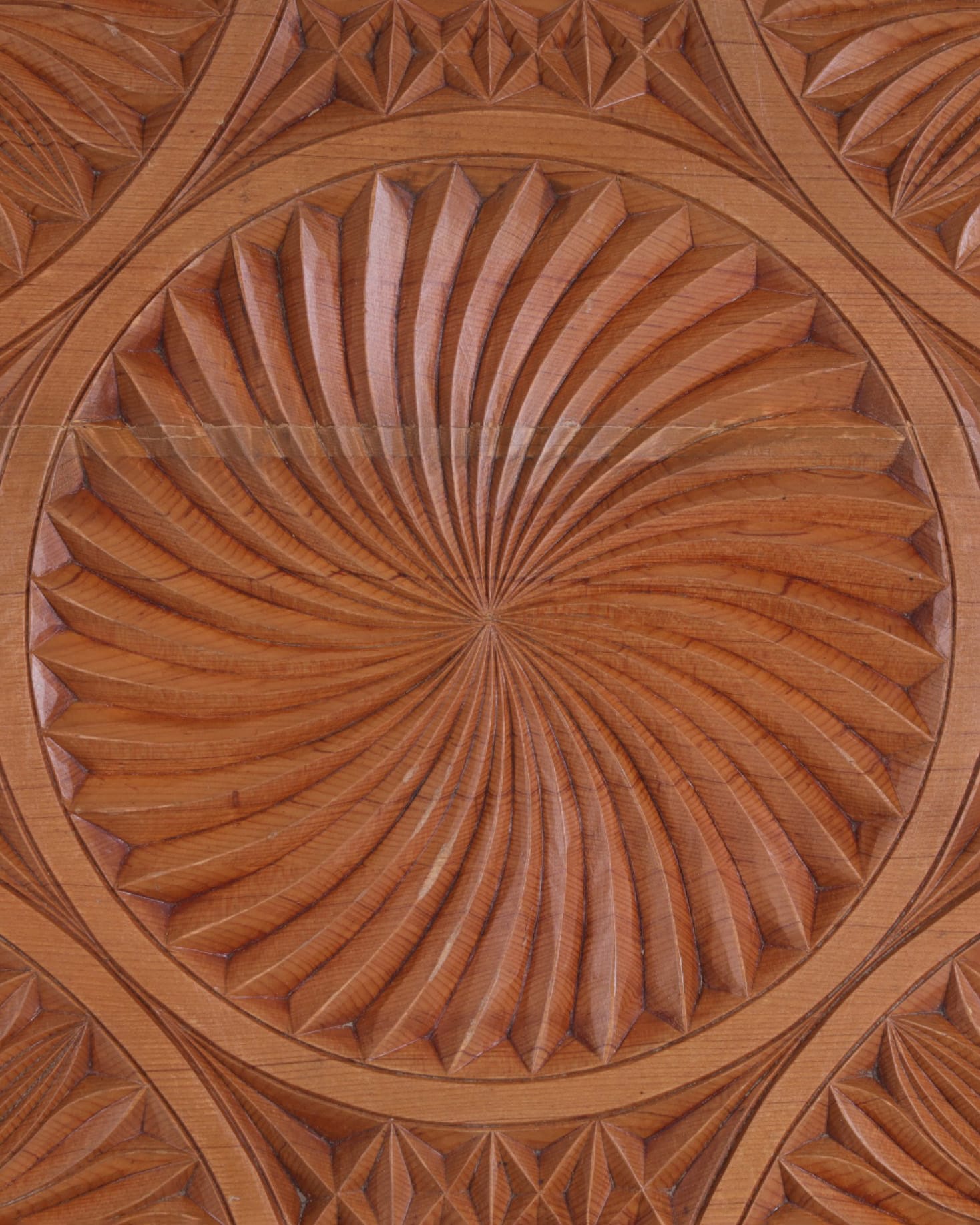 Handcrafted Nuristani Design Wooden Artwork | Archa Wood Carving | 61 x 61 cm