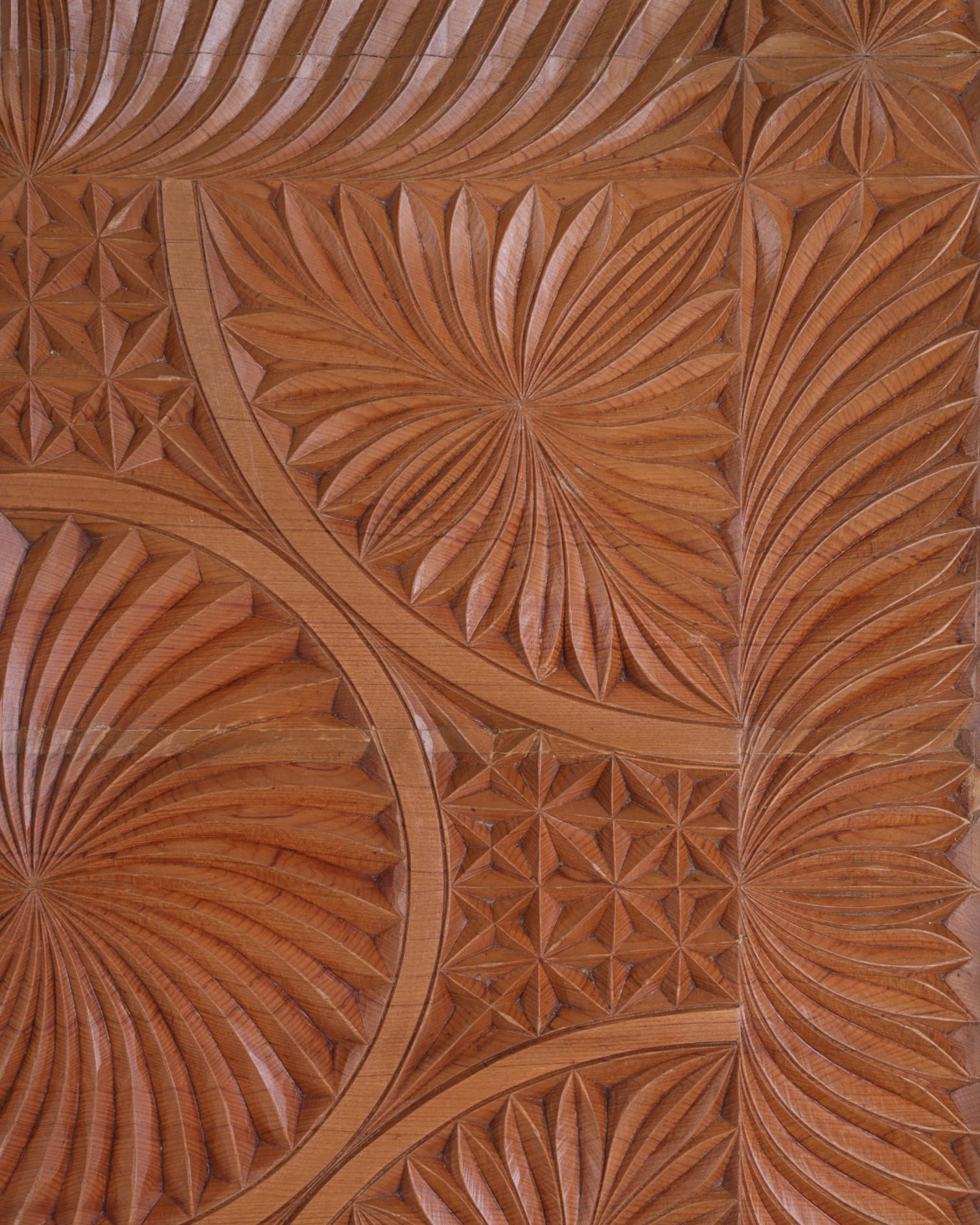 Handcrafted Nuristani Design Wooden Artwork | Archa Wood Carving | 61 x 61 cm