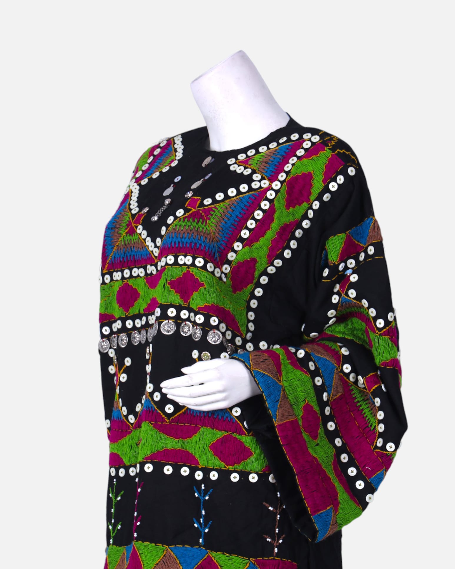 Pirani Dress | Handcrafted Afghan Embroidered Cotton Dress