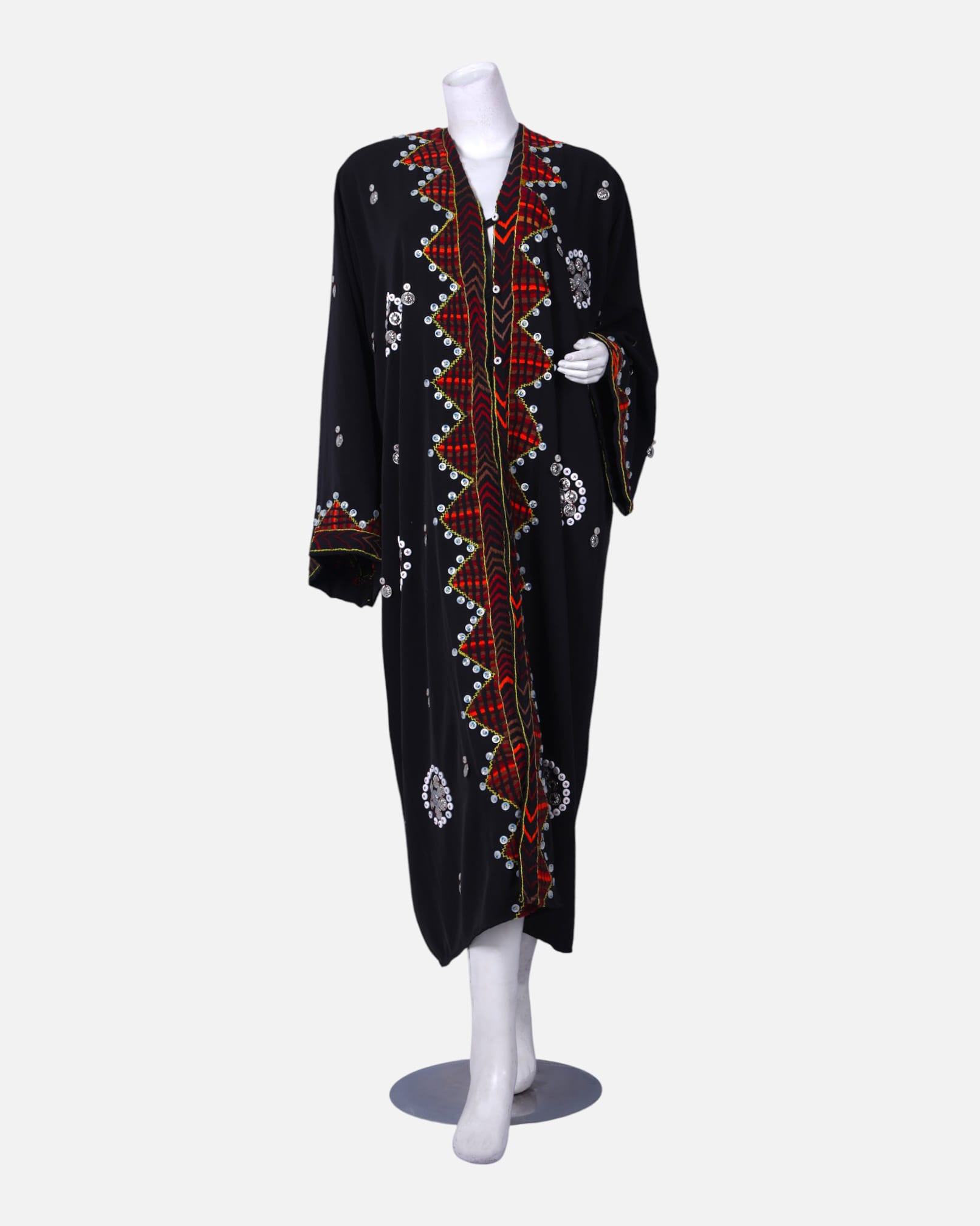 Afghan Hijab | Handcrafted Embroidered Hijab | Traditional Crepe Fabric