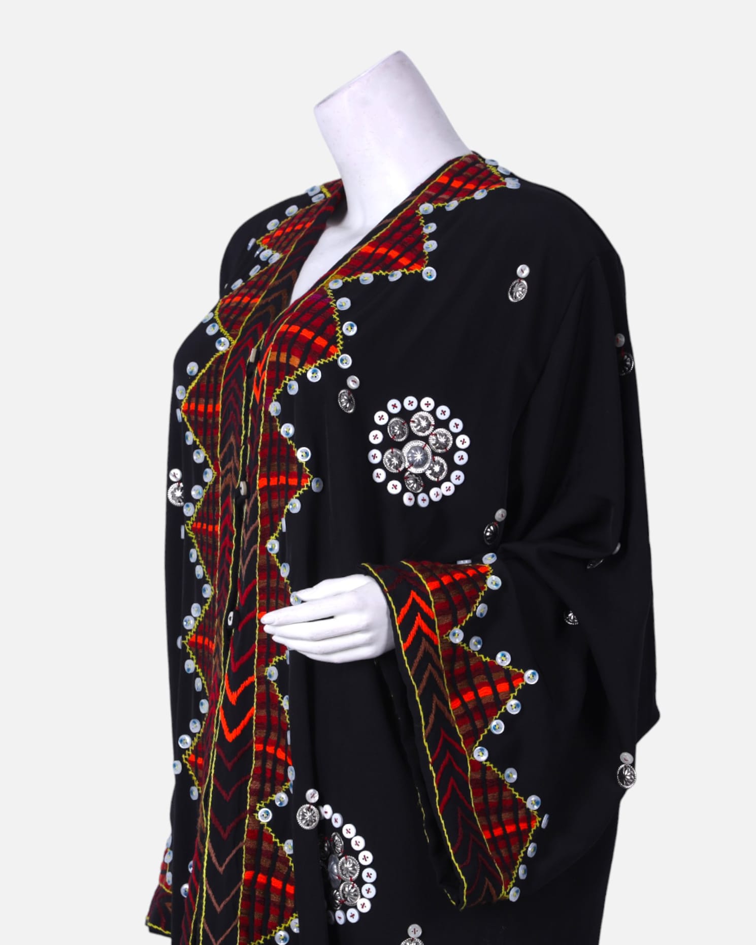 Afghan Hijab | Handcrafted Embroidered Hijab | Traditional Crepe Fabric