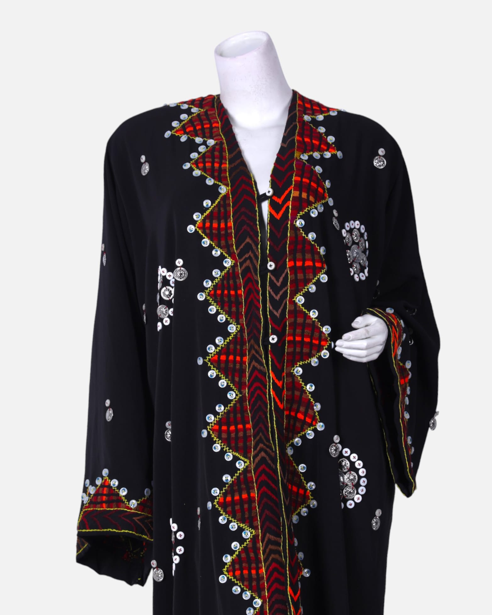 Afghan Hijab | Handcrafted Embroidered Hijab | Traditional Crepe Fabric