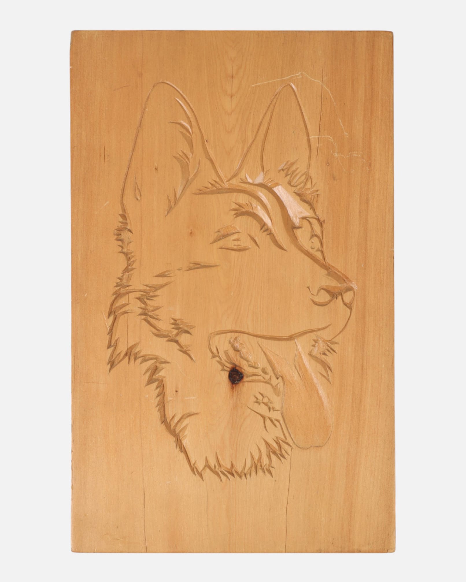 Handcrafted Wolf Carving | Nurestani Wood Art