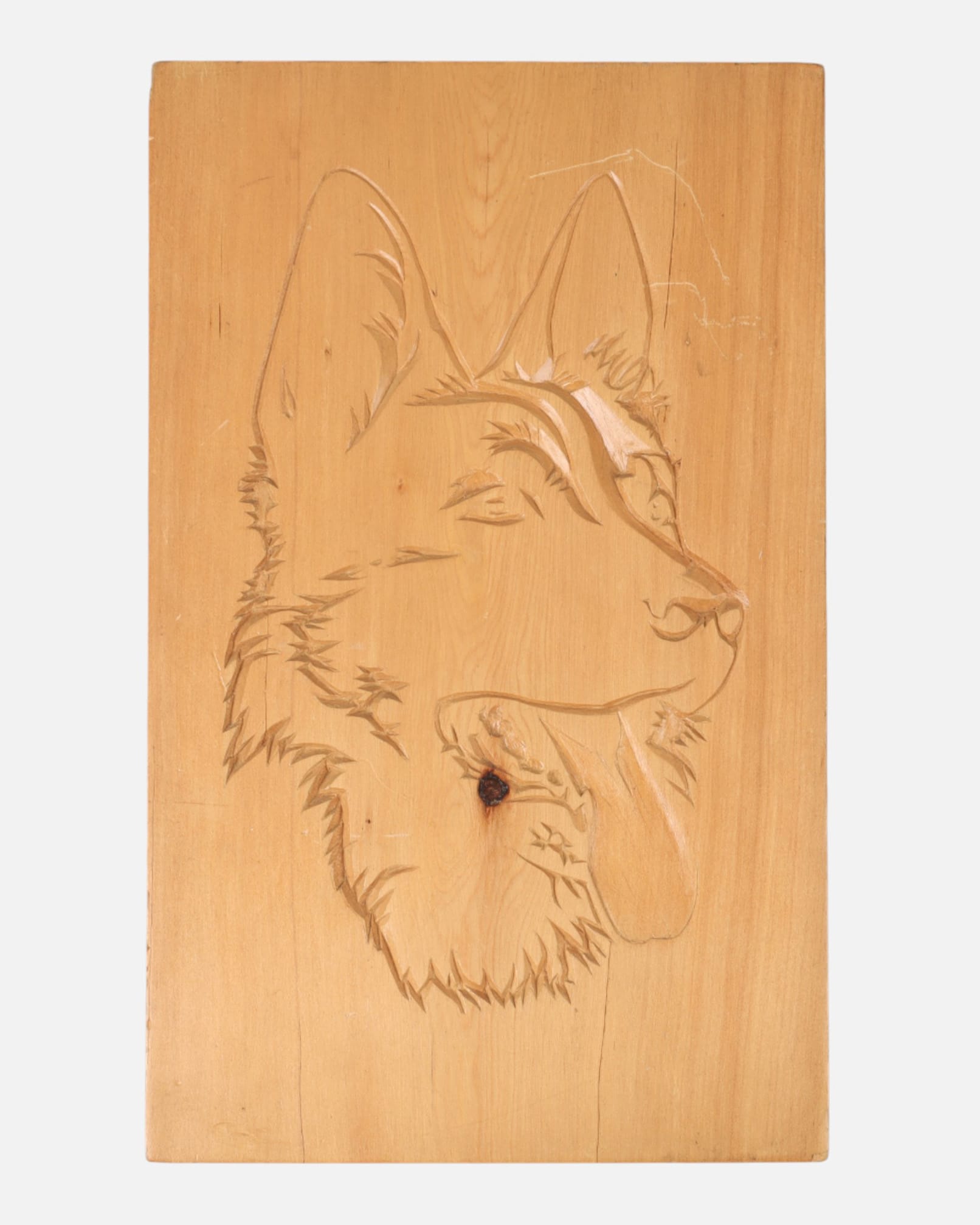 Handcrafted Wolf Carving | Nurestani Wood Art