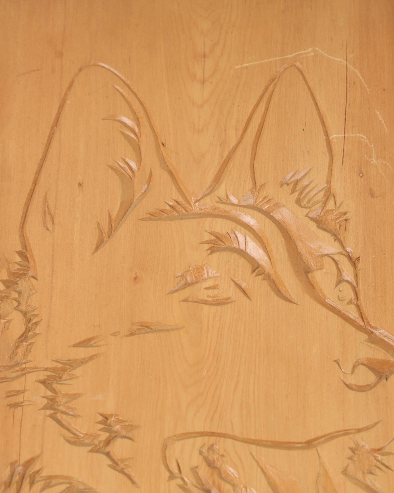 Handcrafted Wolf Carving | Nurestani Wood Art