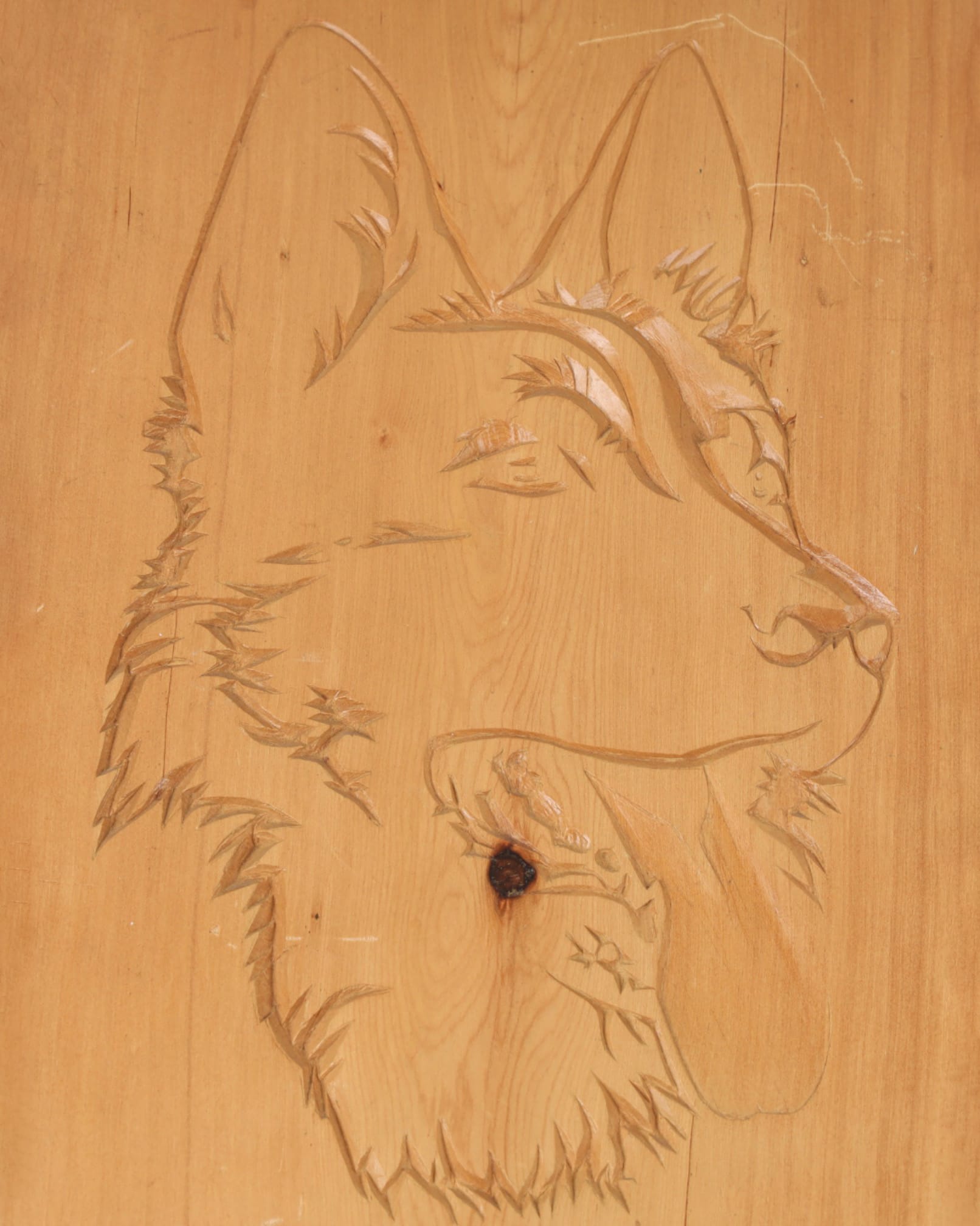 Handcrafted Wolf Carving | Nurestani Wood Art