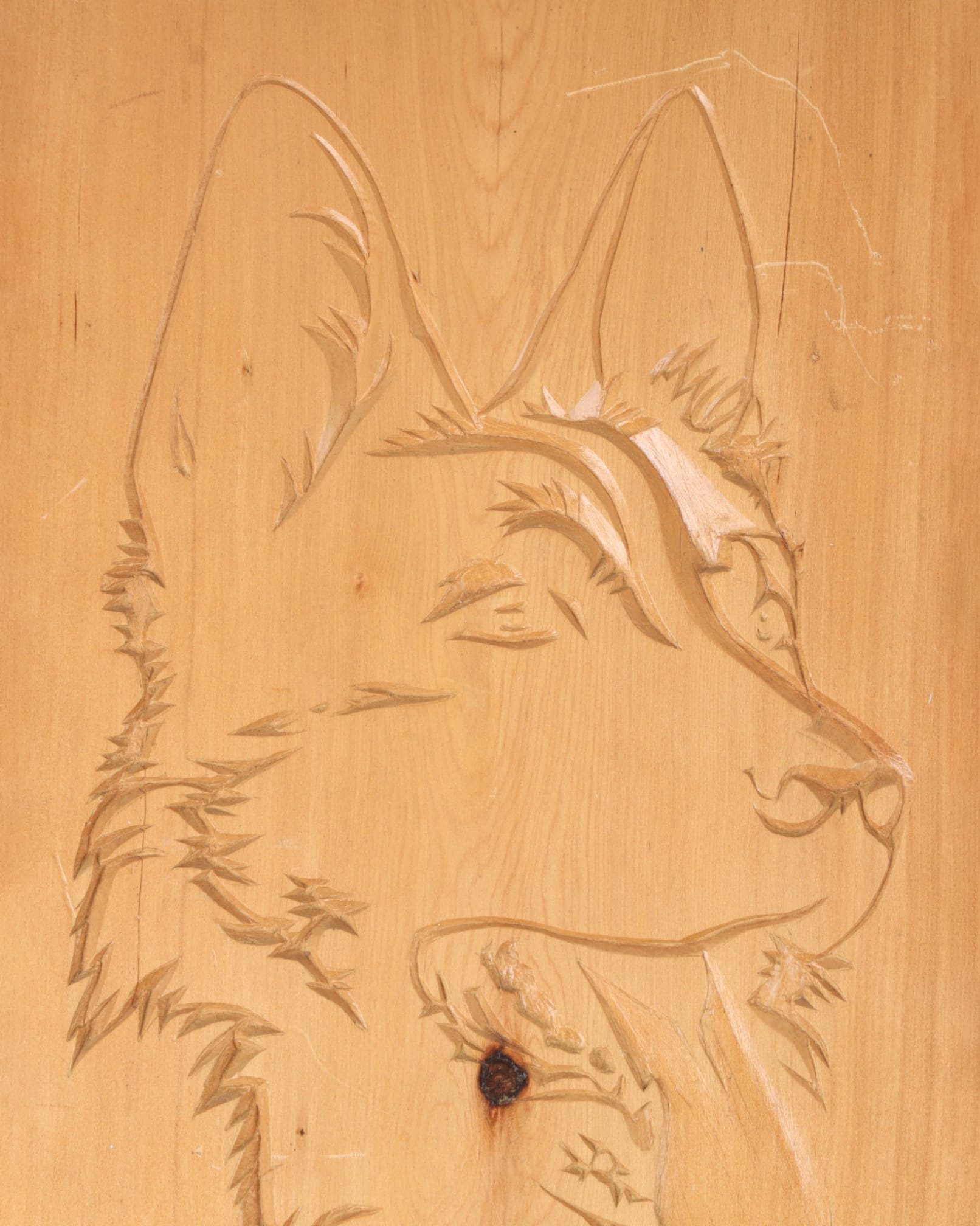 Handcrafted Wolf Carving | Nurestani Wood Art