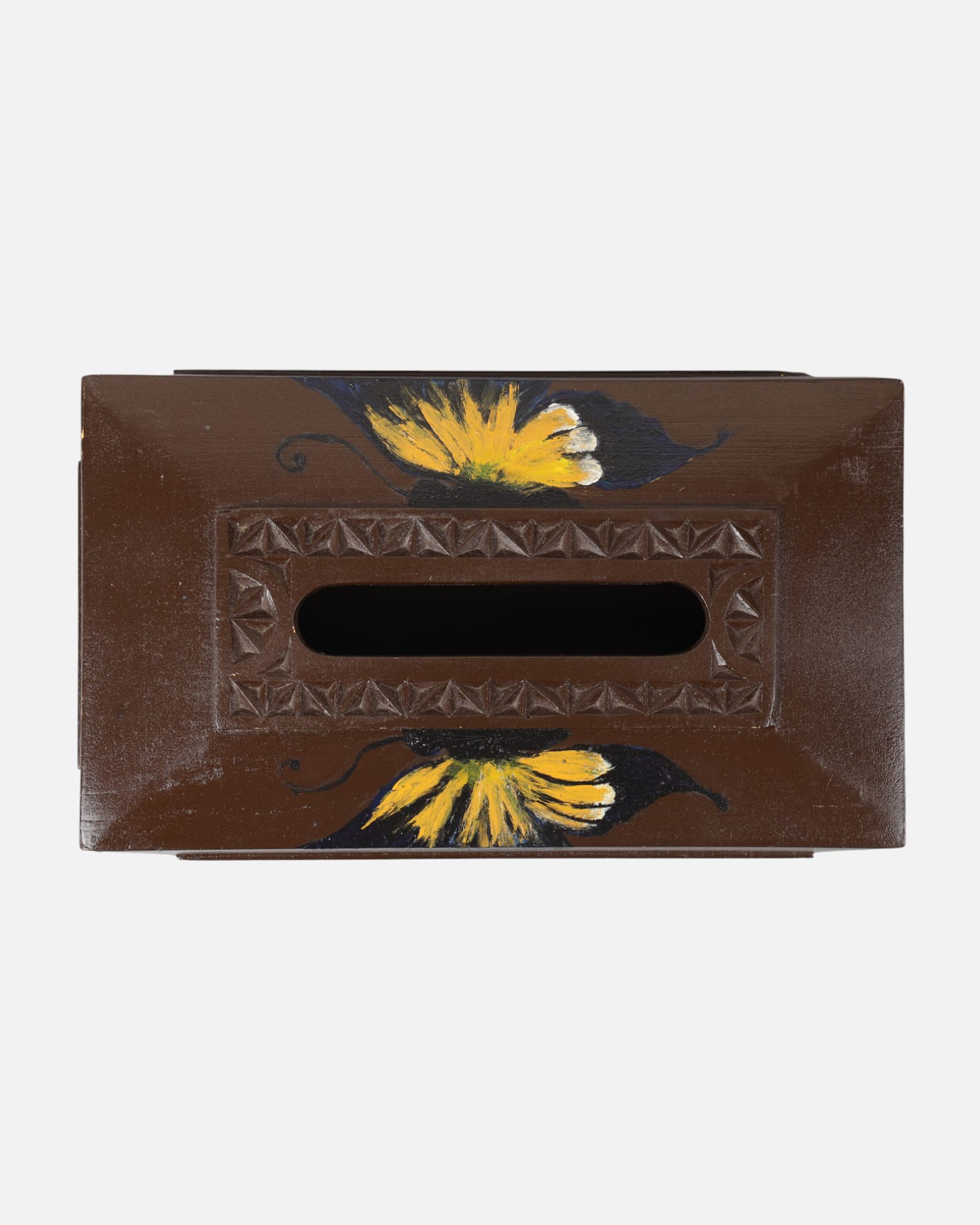 Handcrafted Butterfly Wood Box | Nurestani Carved and Painted