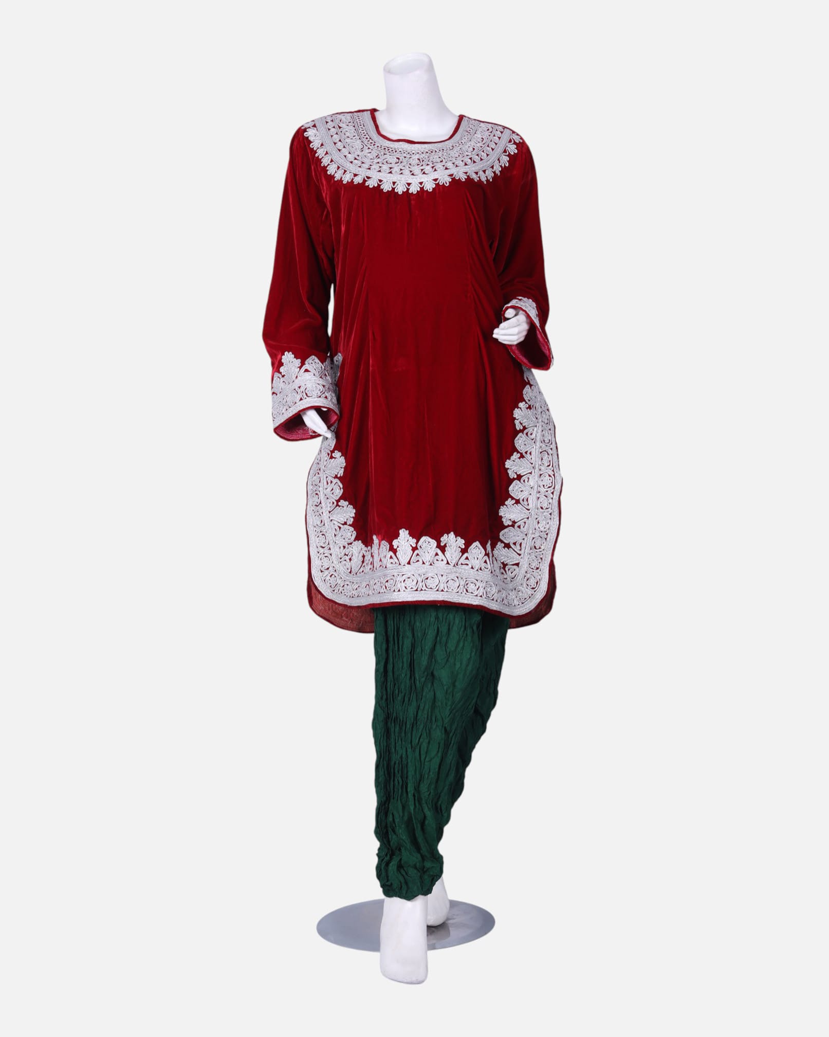 Punjabi Gand | 2pc Traditional Afghan Embroidered Dress