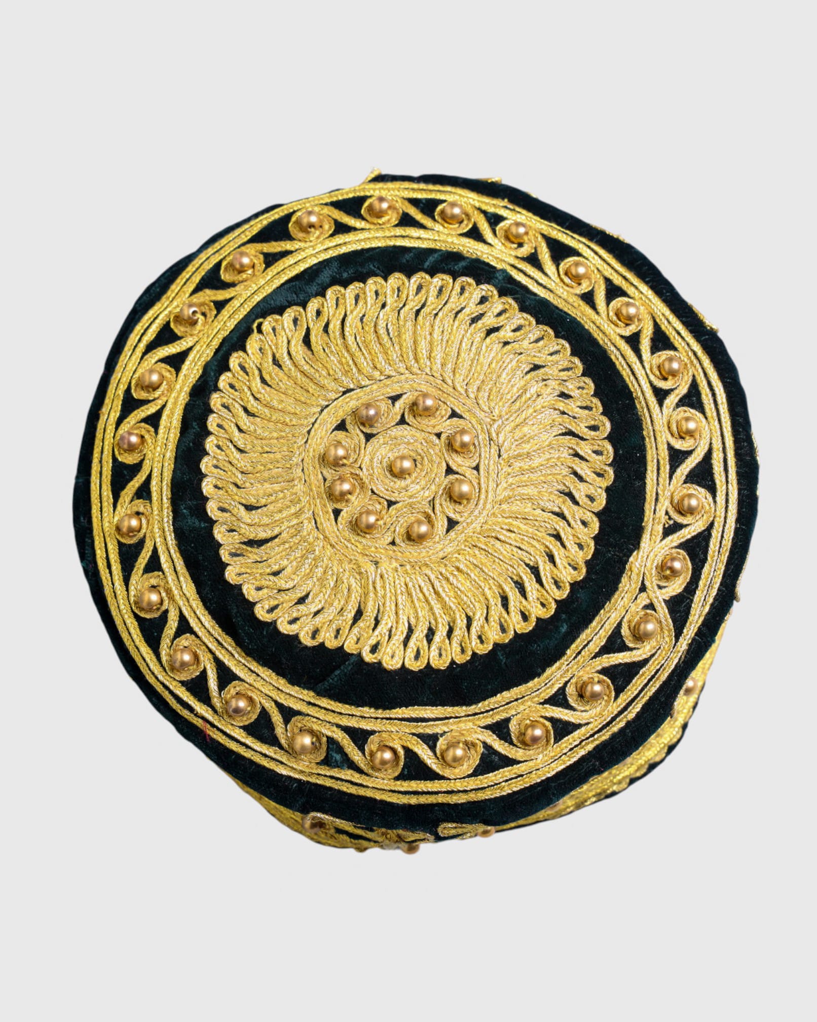 Traditional Afghan Hat | Handcrafted Embroidered Velvet Cap