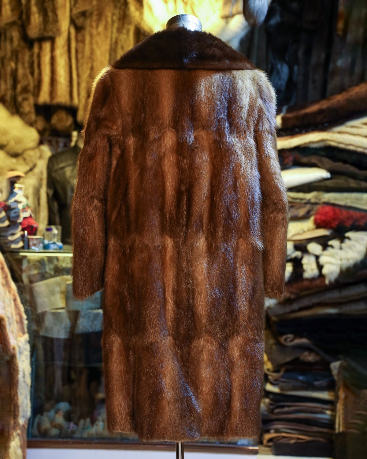 Brown Coat with Elegant Button Detailing