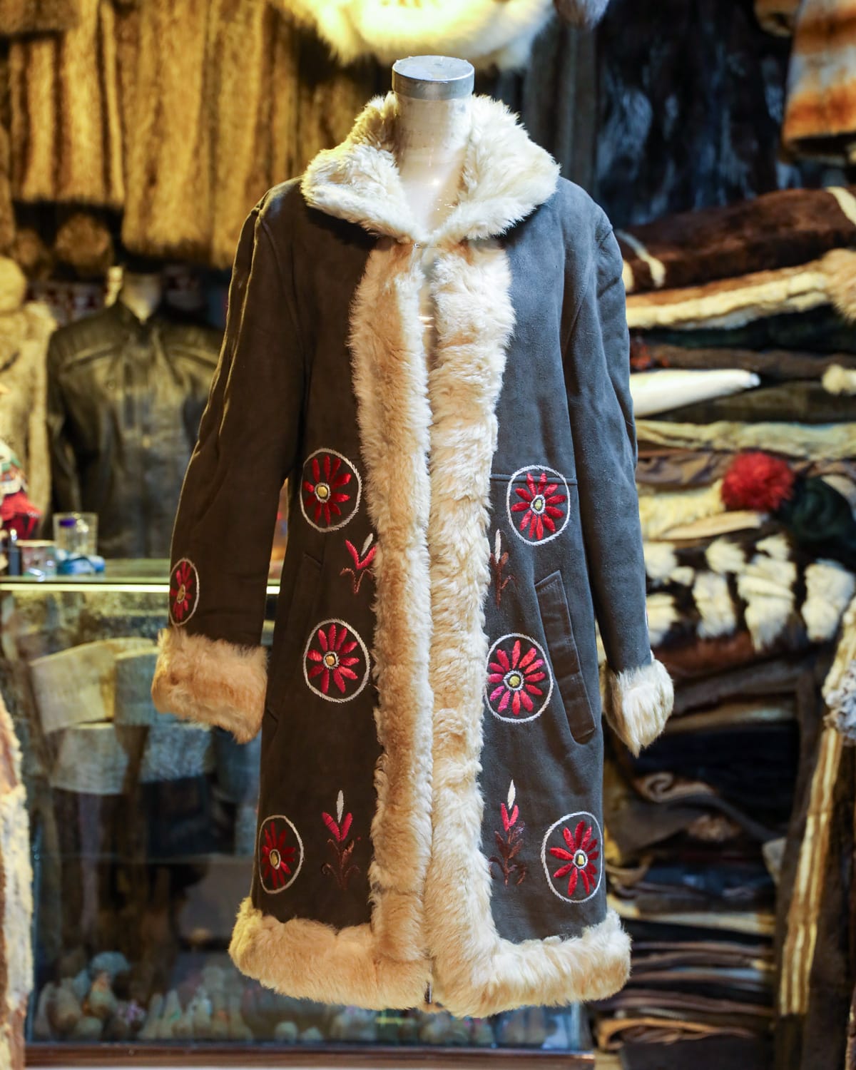 Handcrafted Coat with Floral Embroidery