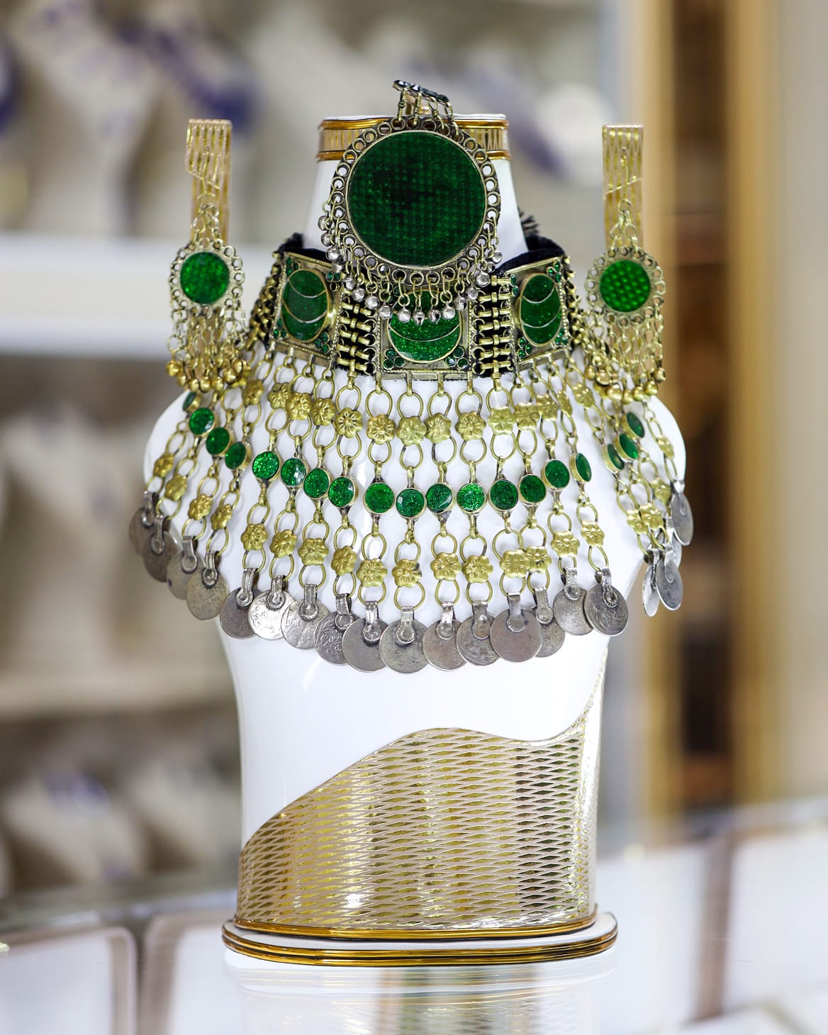 Green Afghan full jewellery set