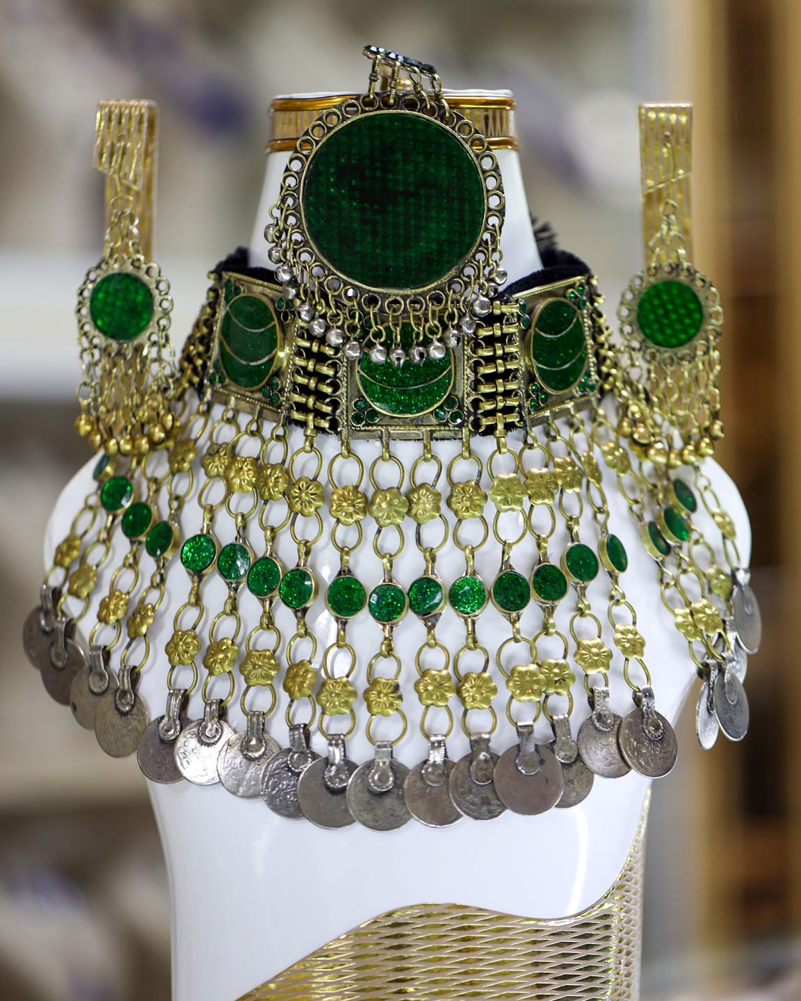 Green Afghan full jewellery set