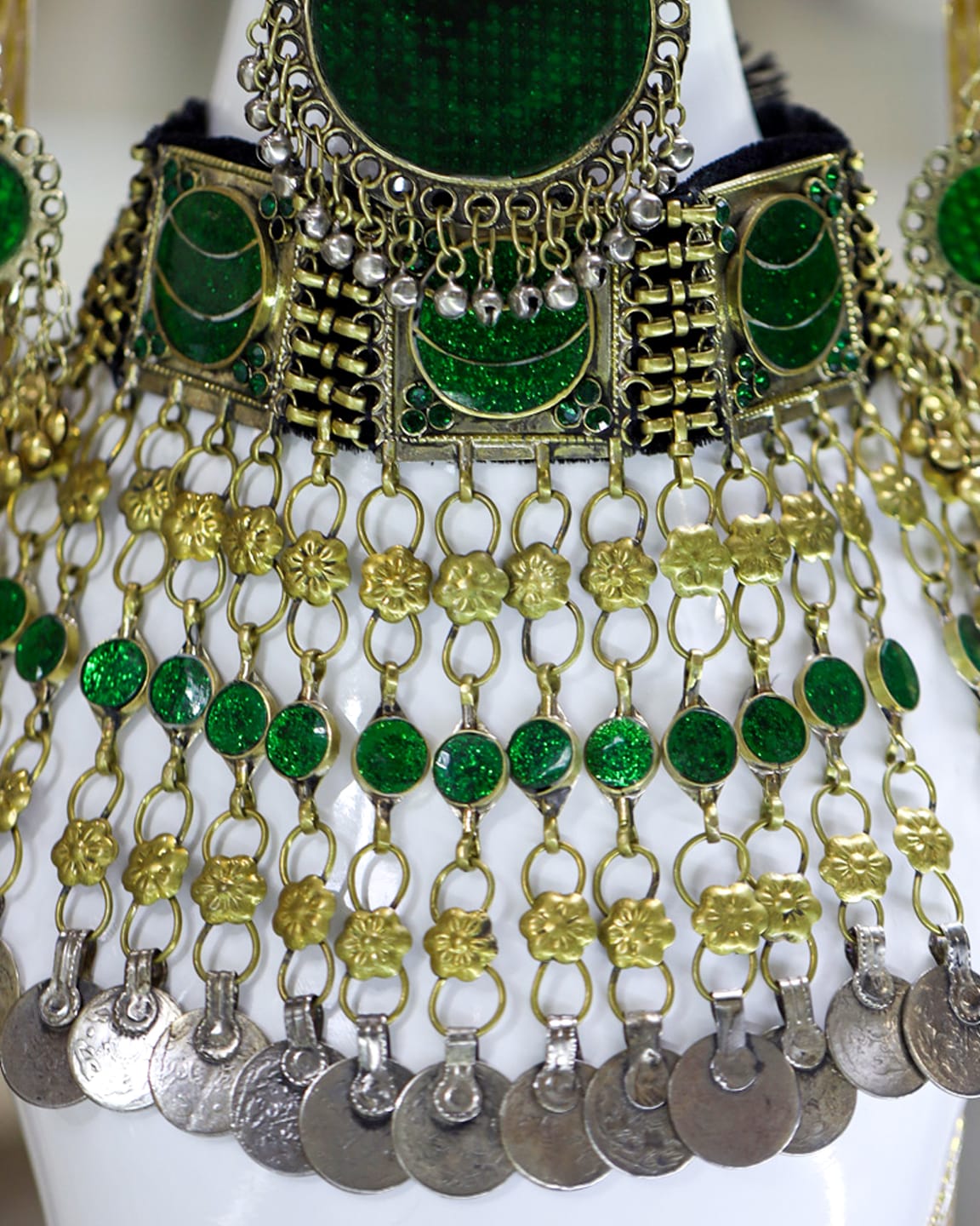 Green Afghan full jewellery set