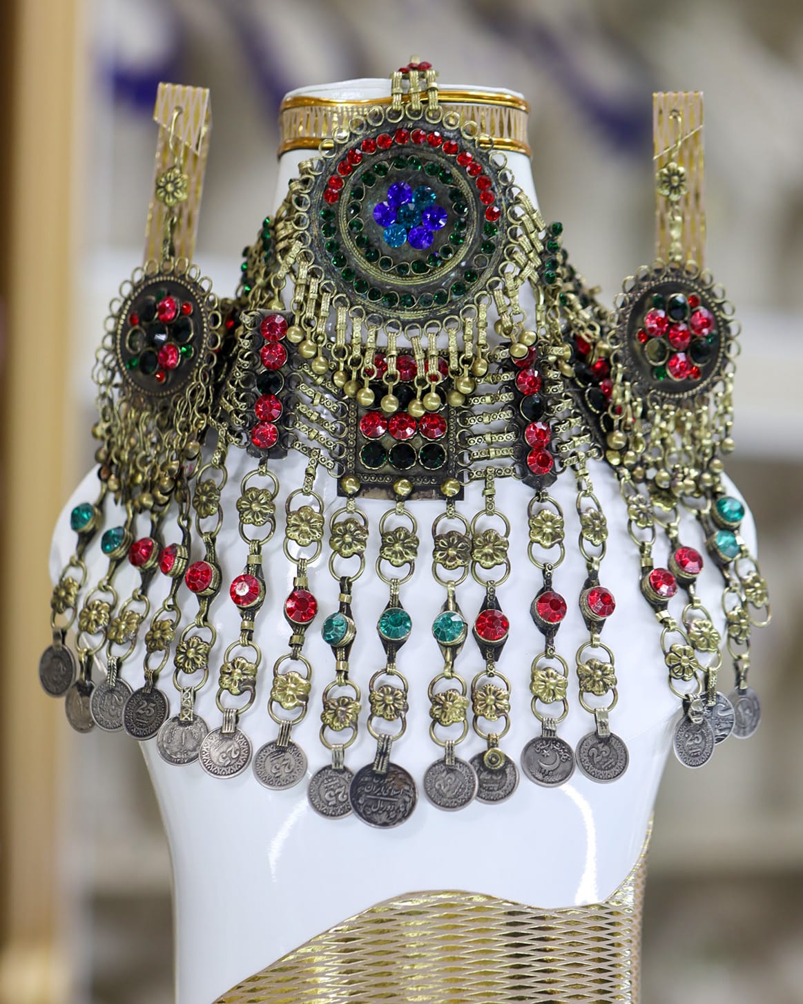 Afghan bridal Multicolored Jewelry Set