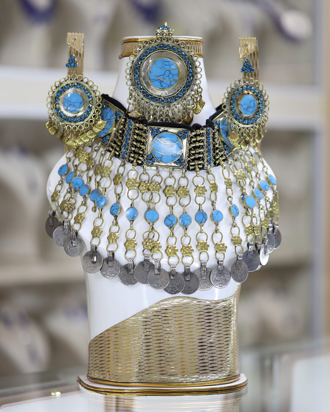 Afghan Turquoise full Jewelry Set