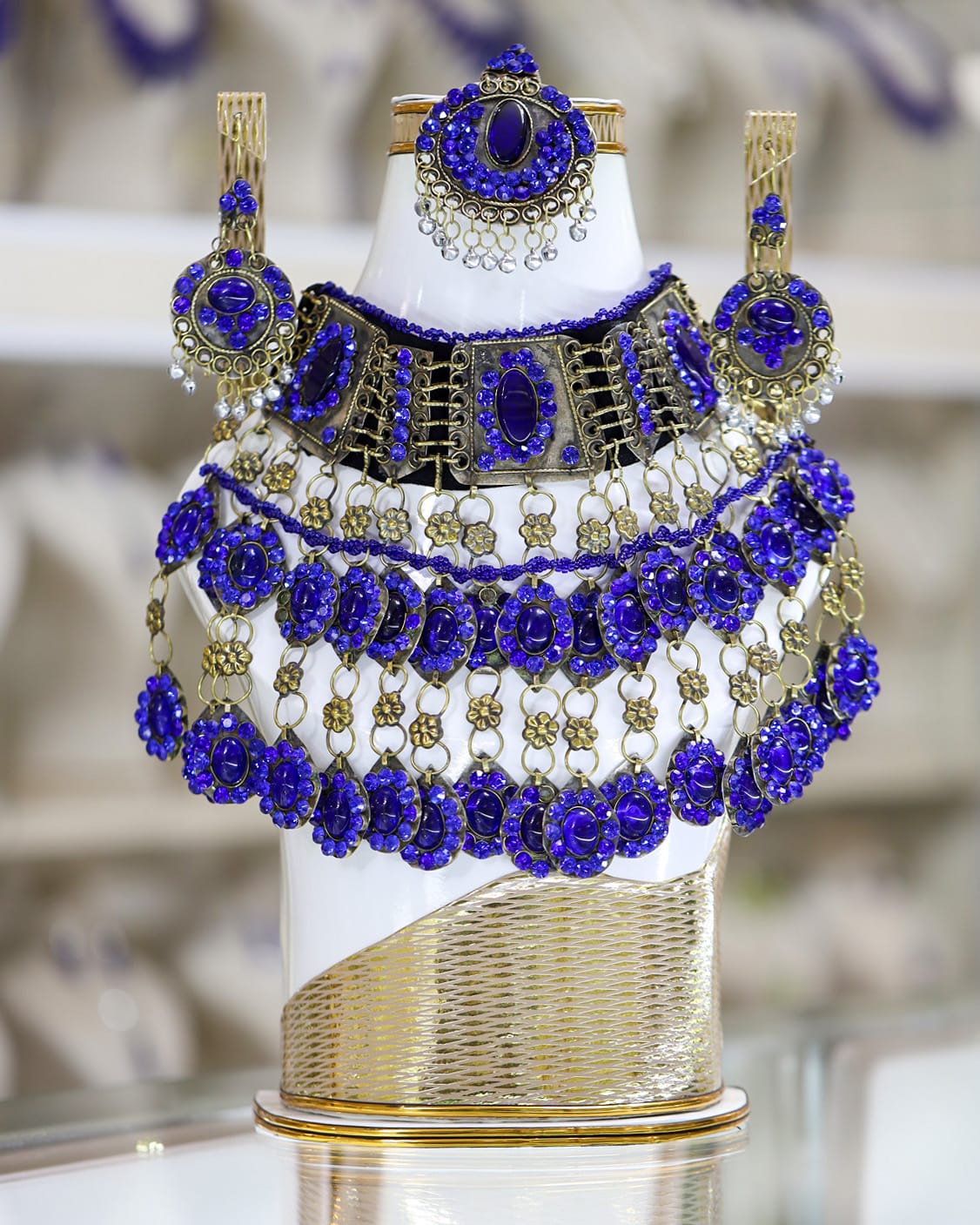 Afghan Purple Crystal full Jewelry Set