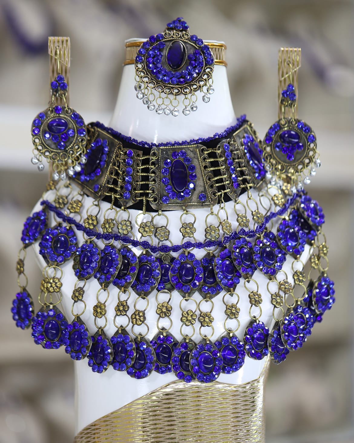 Afghan Purple Crystal full Jewelry Set