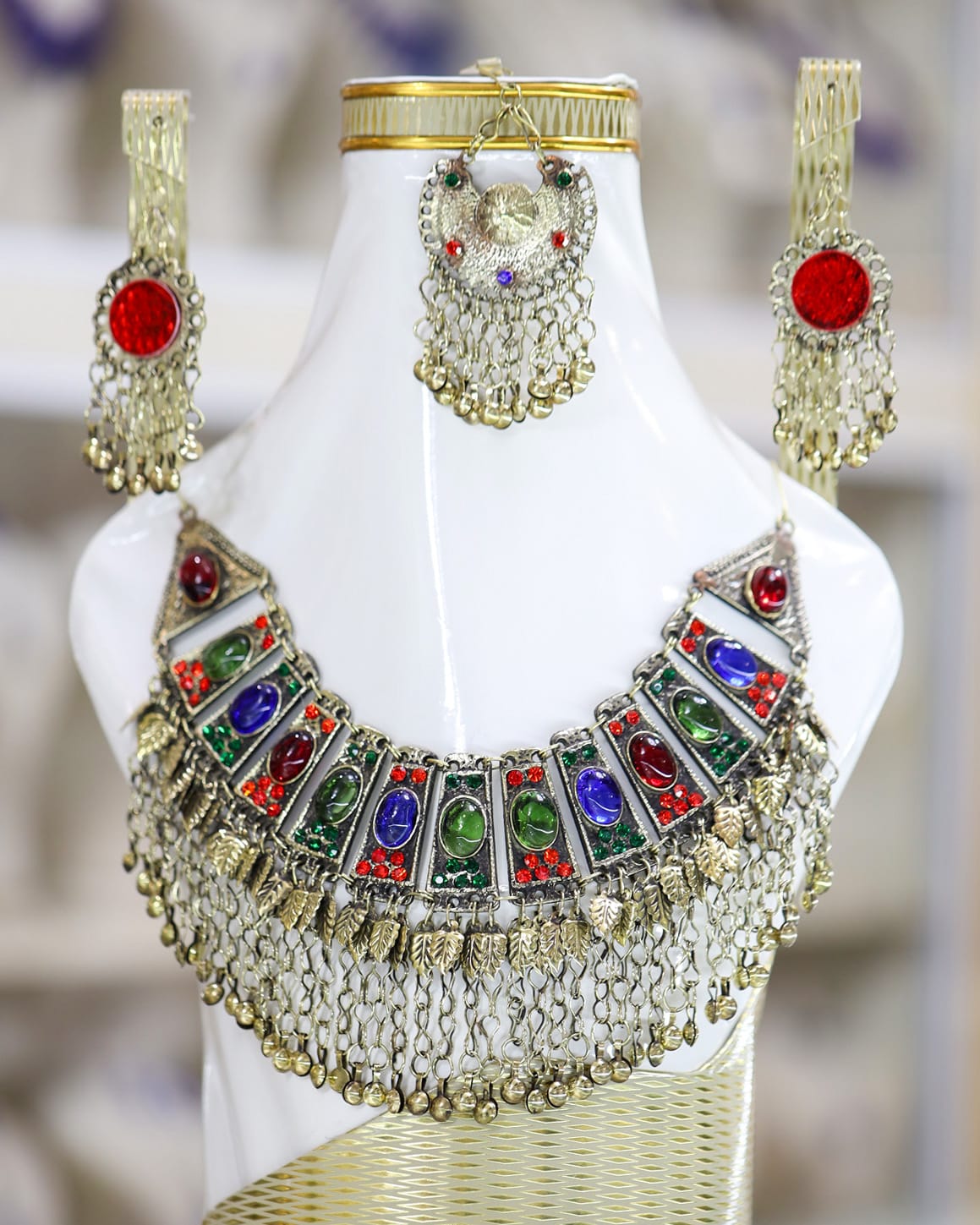 Afghan Traditional Crystal Jewelry Set