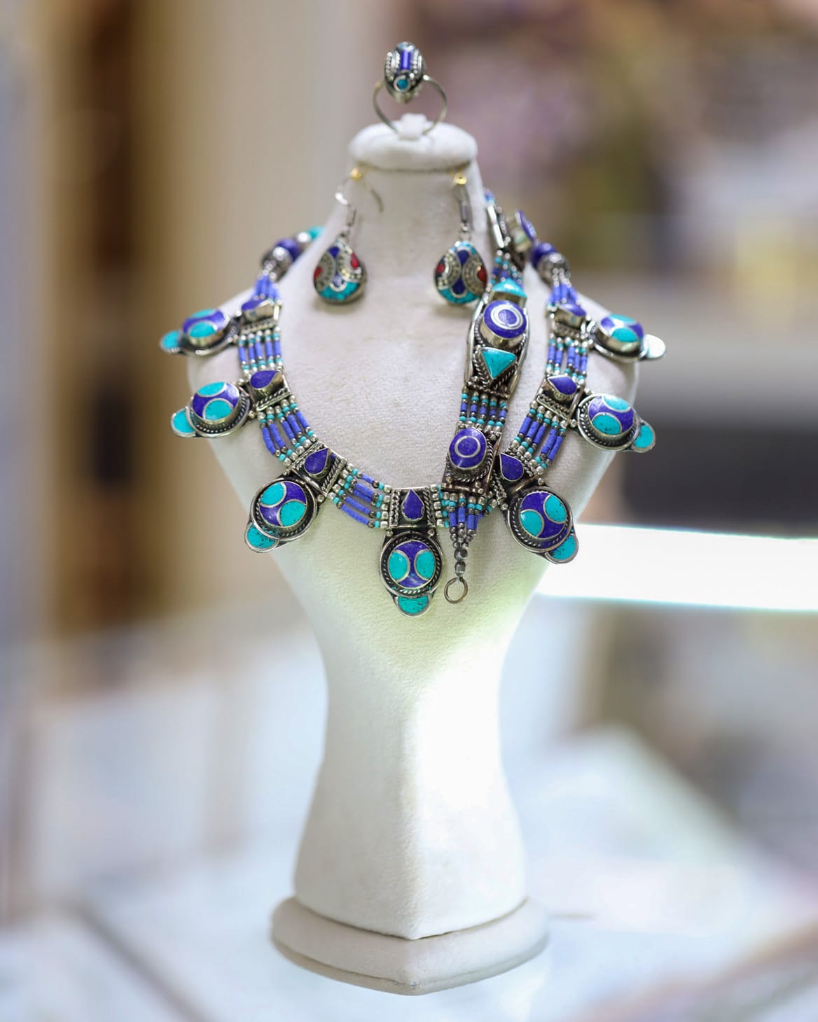 Turquoise Afghan jewelry Set