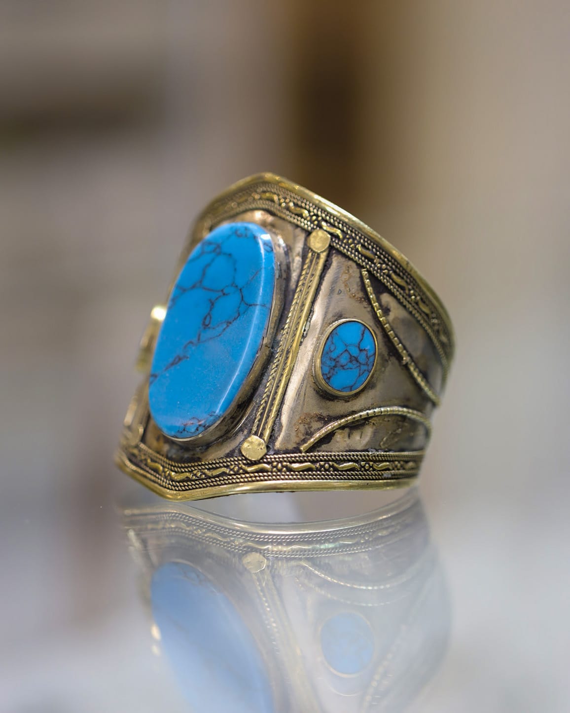Afghan kuchi lapis lazule Turquoise Bangle