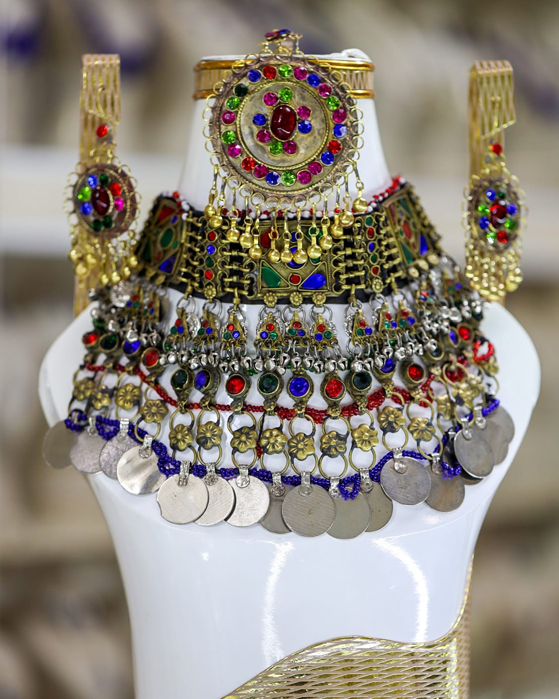 Afghan multicolor jewelry set