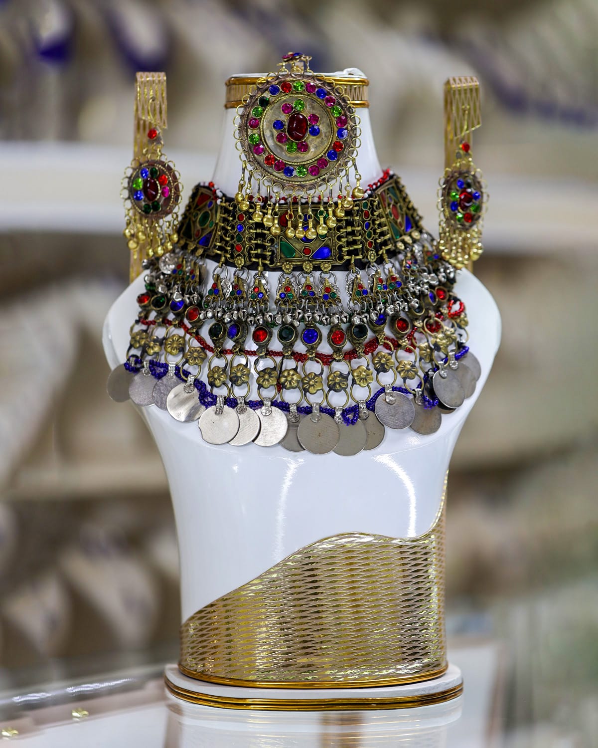 Afghan multicolor jewelry set