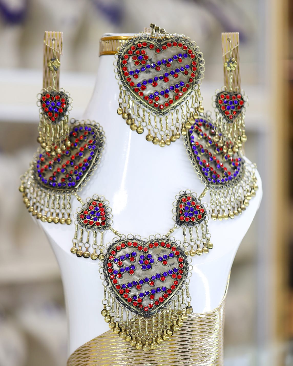 Afghan Kuchi Heart Shaped Jewelry Set