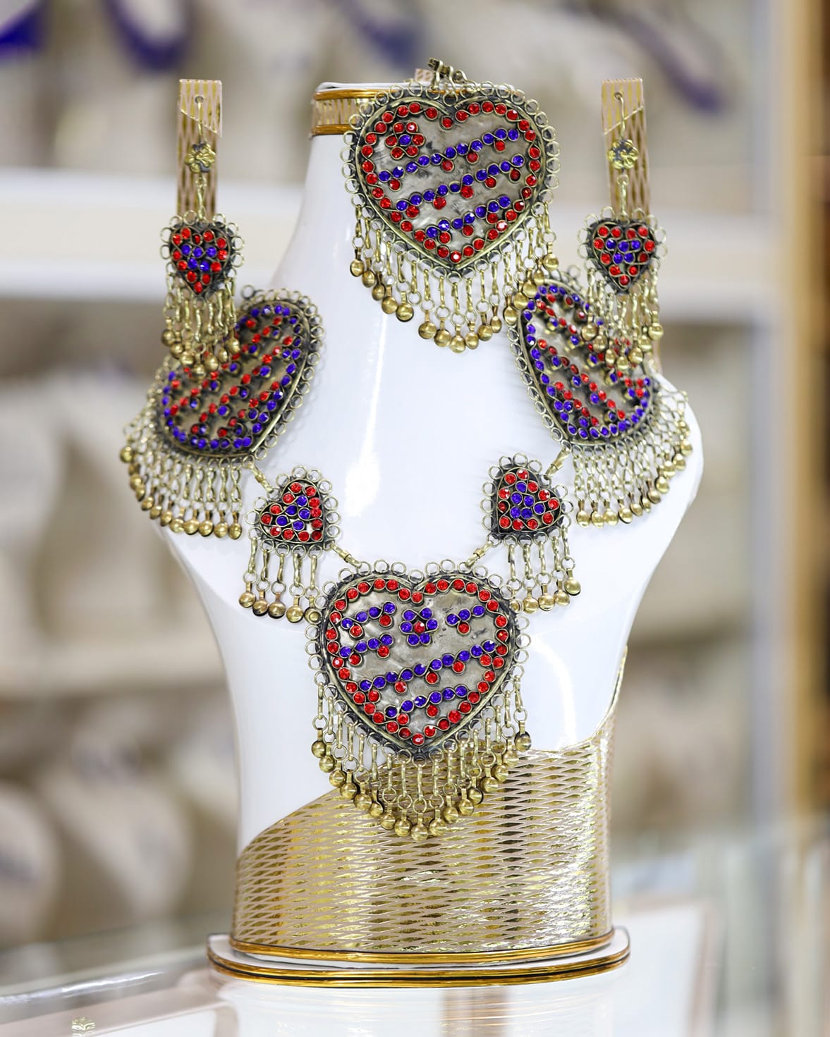 Afghan Kuchi Heart Shaped Jewelry Set