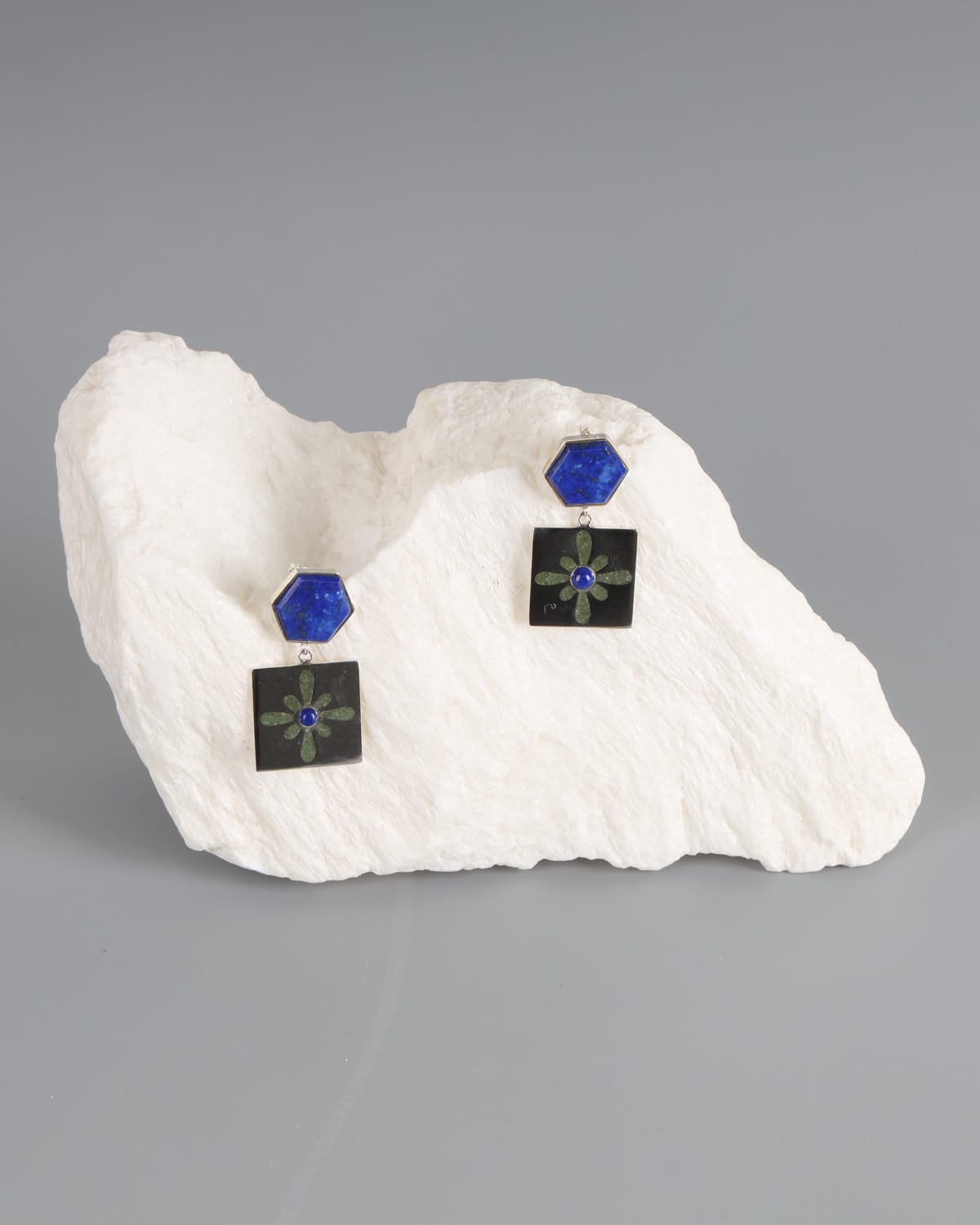Lapis Lazuli & Bamyan Turquoise Earrings