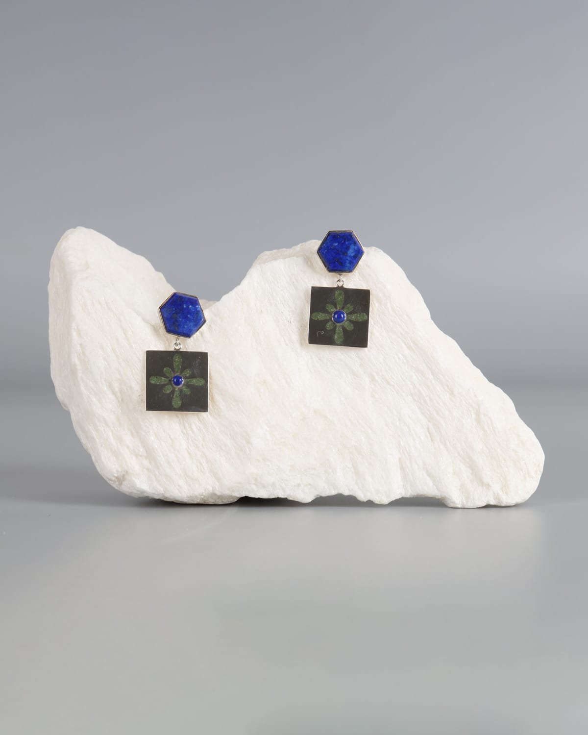 Lapis Lazuli & Bamyan Turquoise Earrings