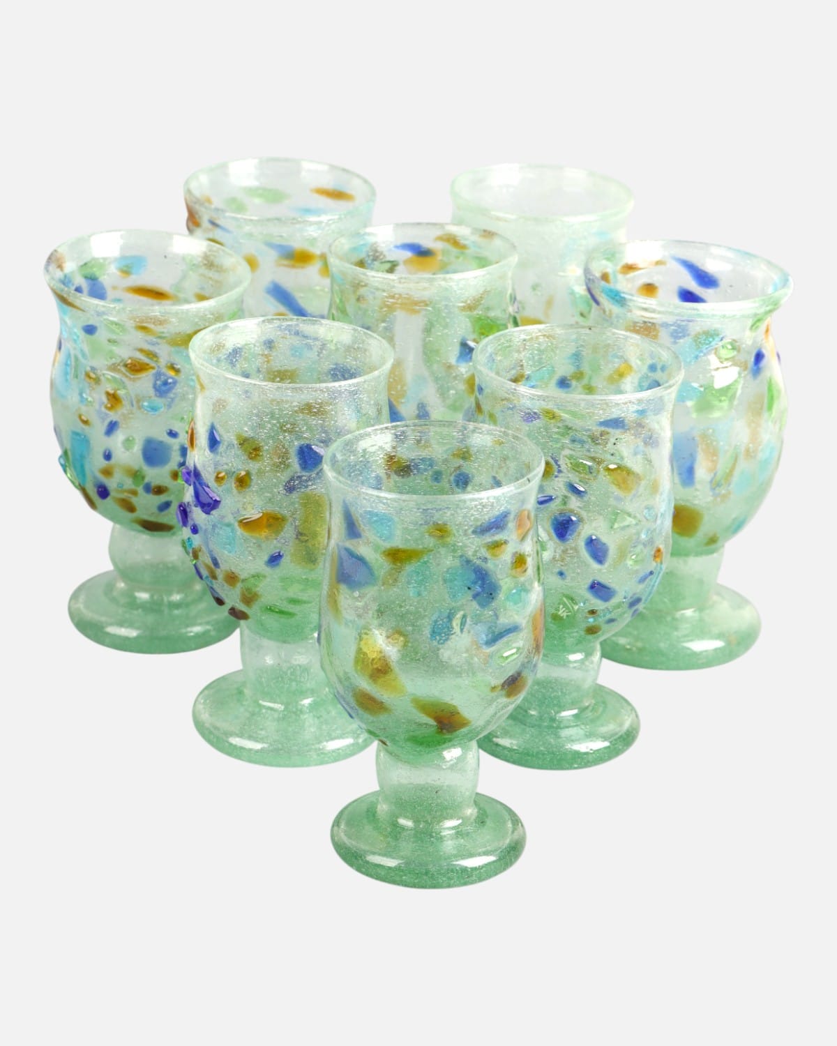 Hand-Blown Afghan Glass Set 4-Piece