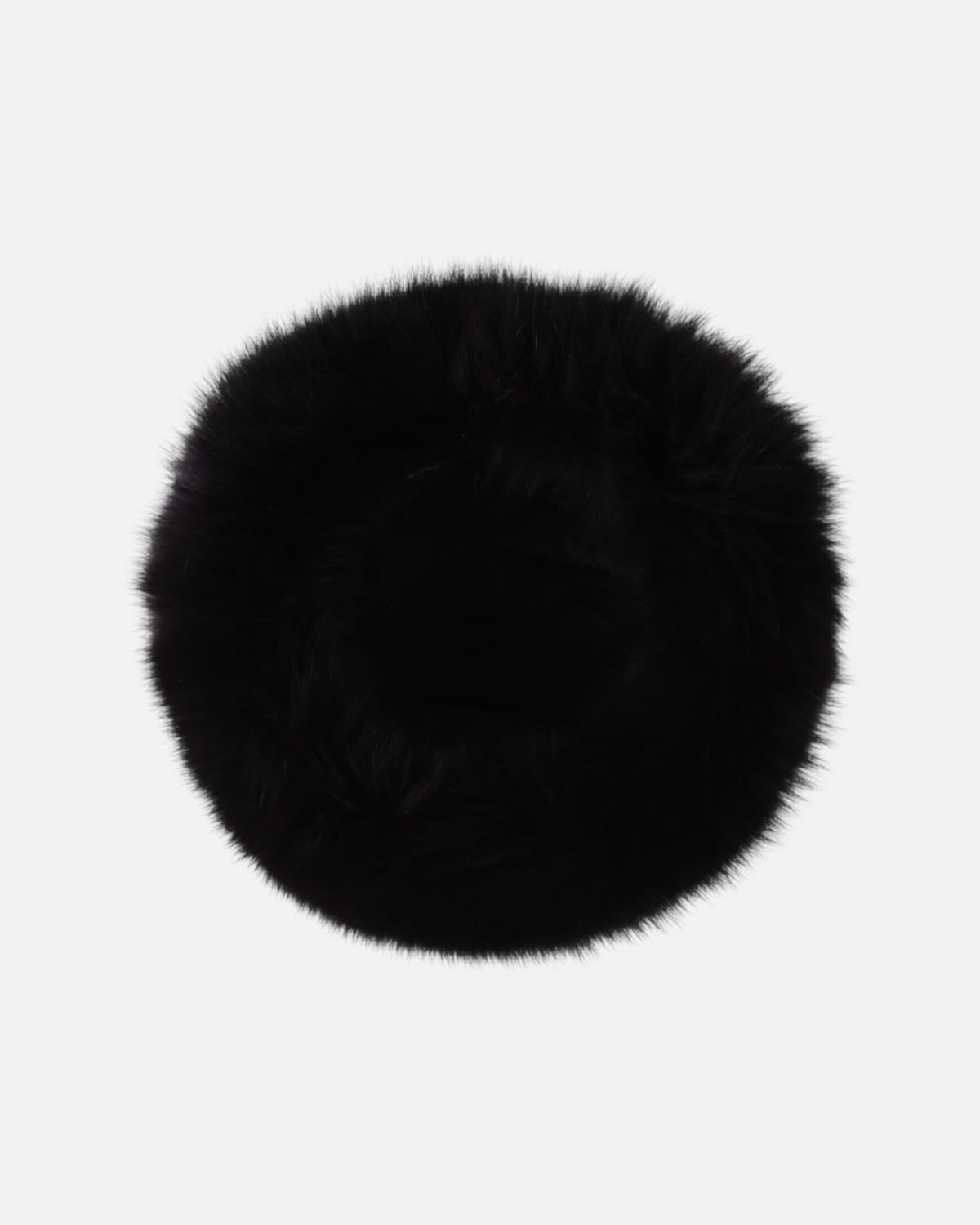 Black Fox Fur Hat Luxury Handmade Winter Hat