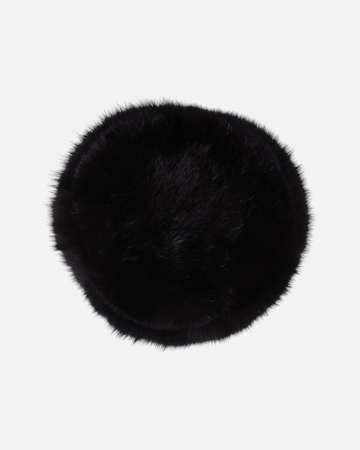 Black Fox Fur Hat Luxury Handmade Winter Hat