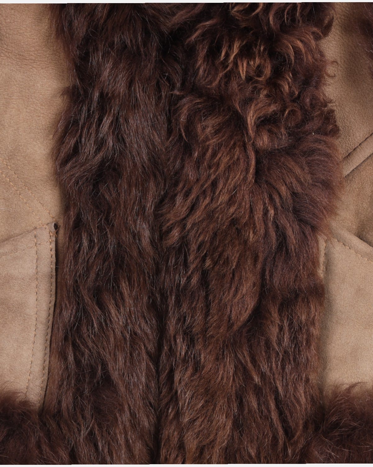 Children's Wool Vest with Sheepskin Fur