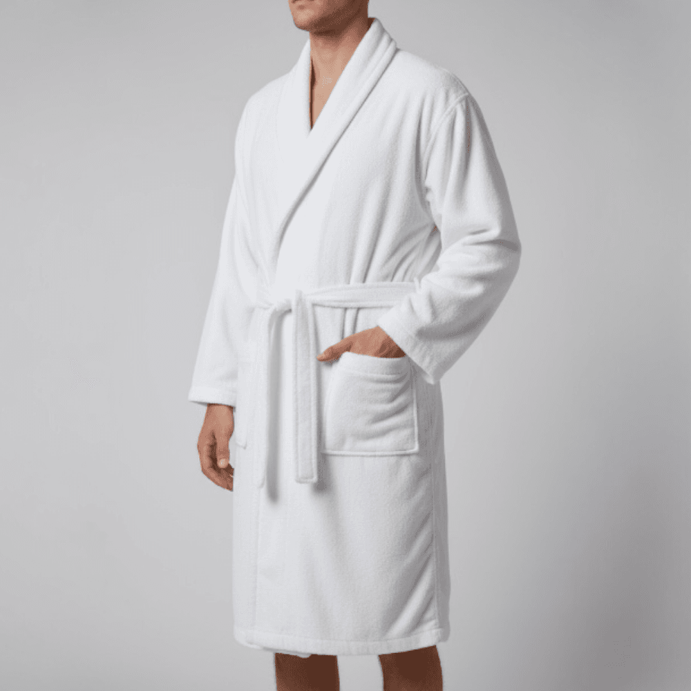 Bathrobe Towel Bathrobe White Shawl Collar